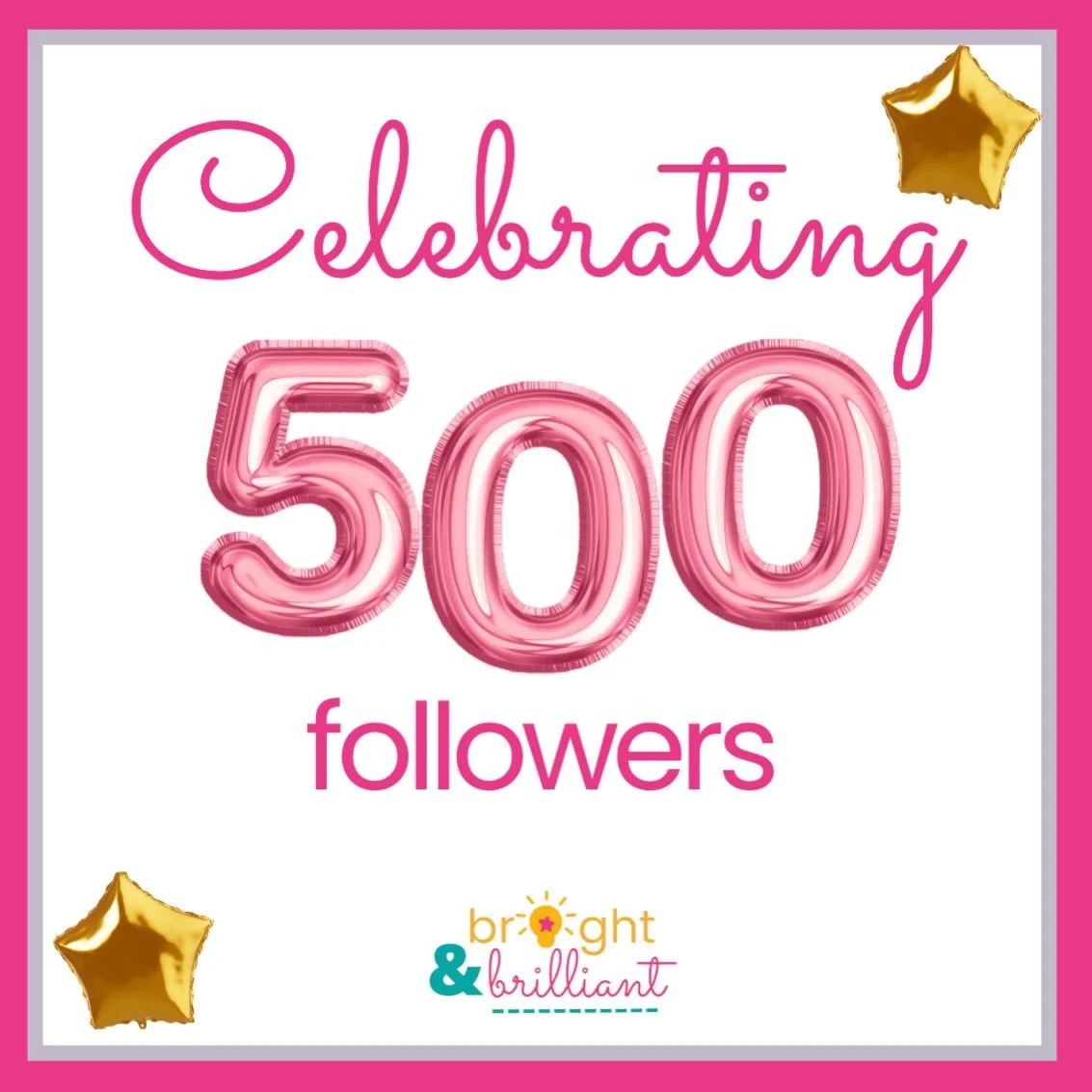 🥹This is an exciting and meaningful milestone for bright &amp; brilliant. We just reached 500 followers on Instagram!
-
💡When I launched my LLC, I only thought my close friends and colleagues would follow me. I am so happy this has turned into a tr