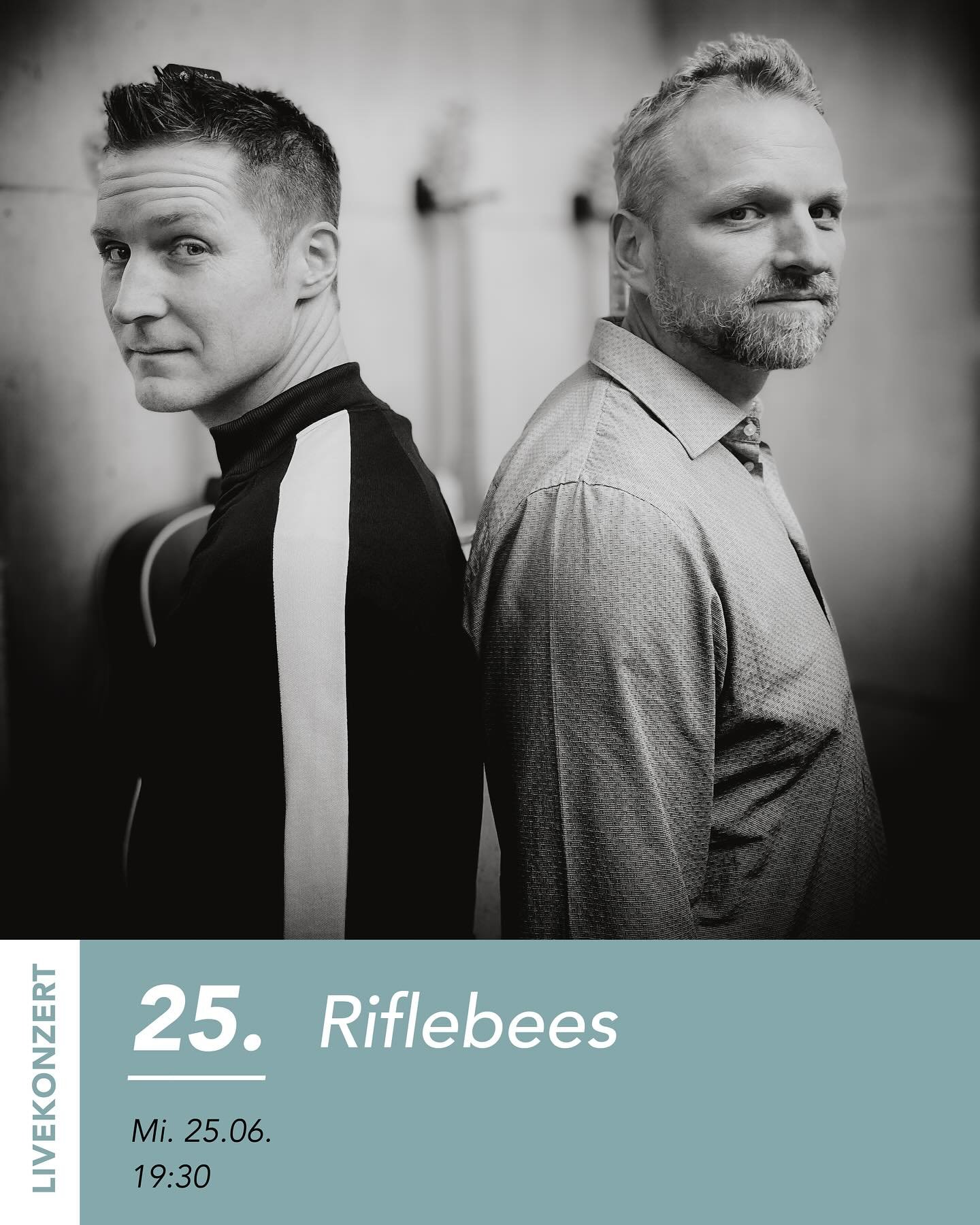 Mittwoch, 25. Juni 2025, 19.30 Uhr

LIVEKONZERT: Riflebees

Ein Akustikduo mit kanadischen und schwedischen Musikern bieten ein entspanntes und angenehmes Musikerlebnis. Sie decken eine breite Palette von &bdquo;Feel-Good&ldquo; Musik ab.

Gem&uuml;t