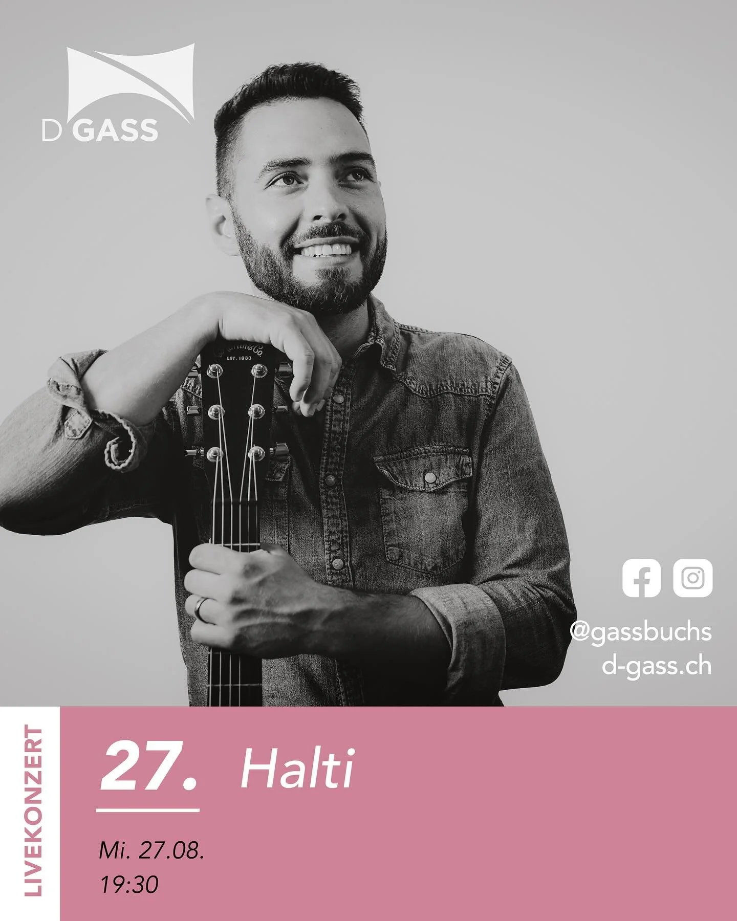 Mittwoch, 27. August 2025, 19.30 Uhr

&ldquo;Halti&rdquo; alias Fabian Haltinner ist Singer-Songwriter aus Liechtenstein. Neben seines k&uuml;rzlich erschienen Songs &laquo;Neues Gl&uuml;ck&raquo; covert der 34-J&auml;hrige vorwiegend bekannte Pop- u