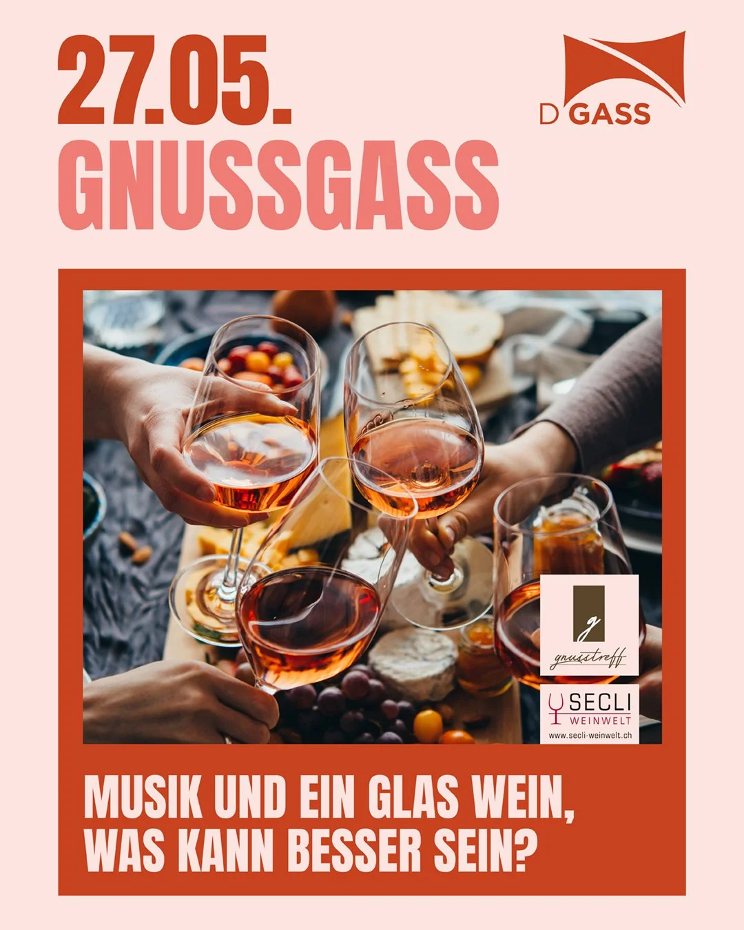 Die stimmungsvollen Mittwochabende in der Gass in Kooperation mit @secli_weinwelt und dem @gnusstreff sind zur&uuml;ck. 

Komm vorbei, geniesse ein Glas Wein, musikalische Highlights und leckere Pl&auml;ttli vom Gnusstreff im BOE.
Ob alleine, mit Fre