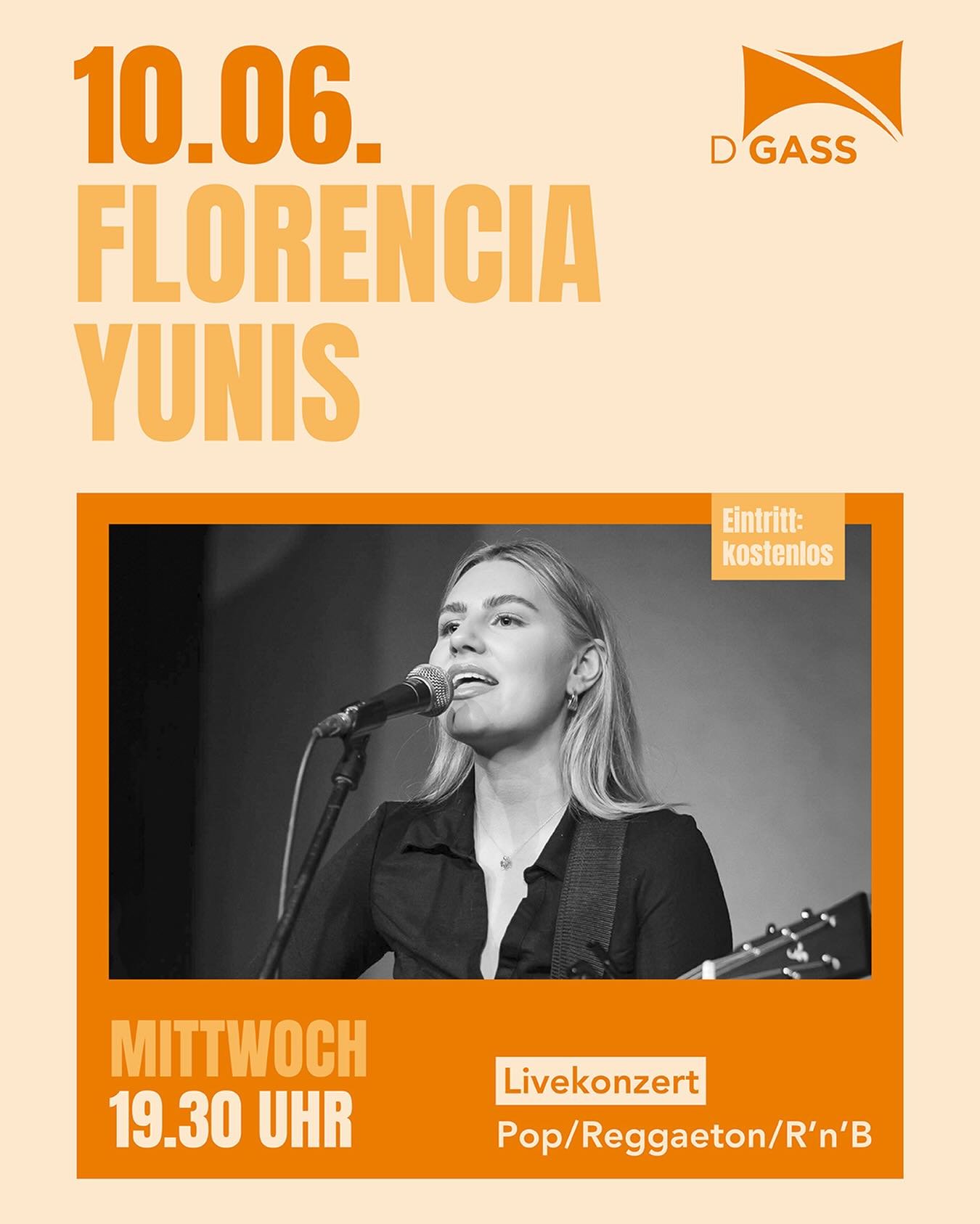 Florencia Yunis (Pop, Reggaeton und R&rsquo;n&rsquo;B)

Wer in der Schweiz Latin-Pop macht, muss erst mal an Loco Escrito vorbei. Es sei denn, man ist vom vierfachen Swiss-Music-Award-Gewinner himself entdeckt worden. 
Ihr Name: Florencia Yunis. Ihr 