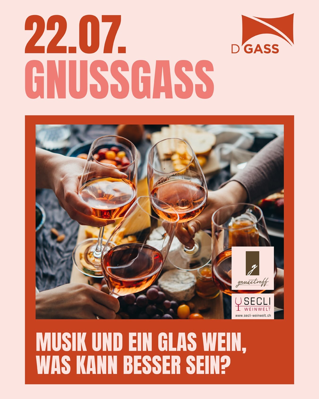 Mittwoch, 22. Juli 2026

Geniesse den Sommerabend mit bester Weinempfehlung von @secli_weinwelt und cooler Livemusik von @larrywoodley 

Ferienfeeling in der Gass 🍹