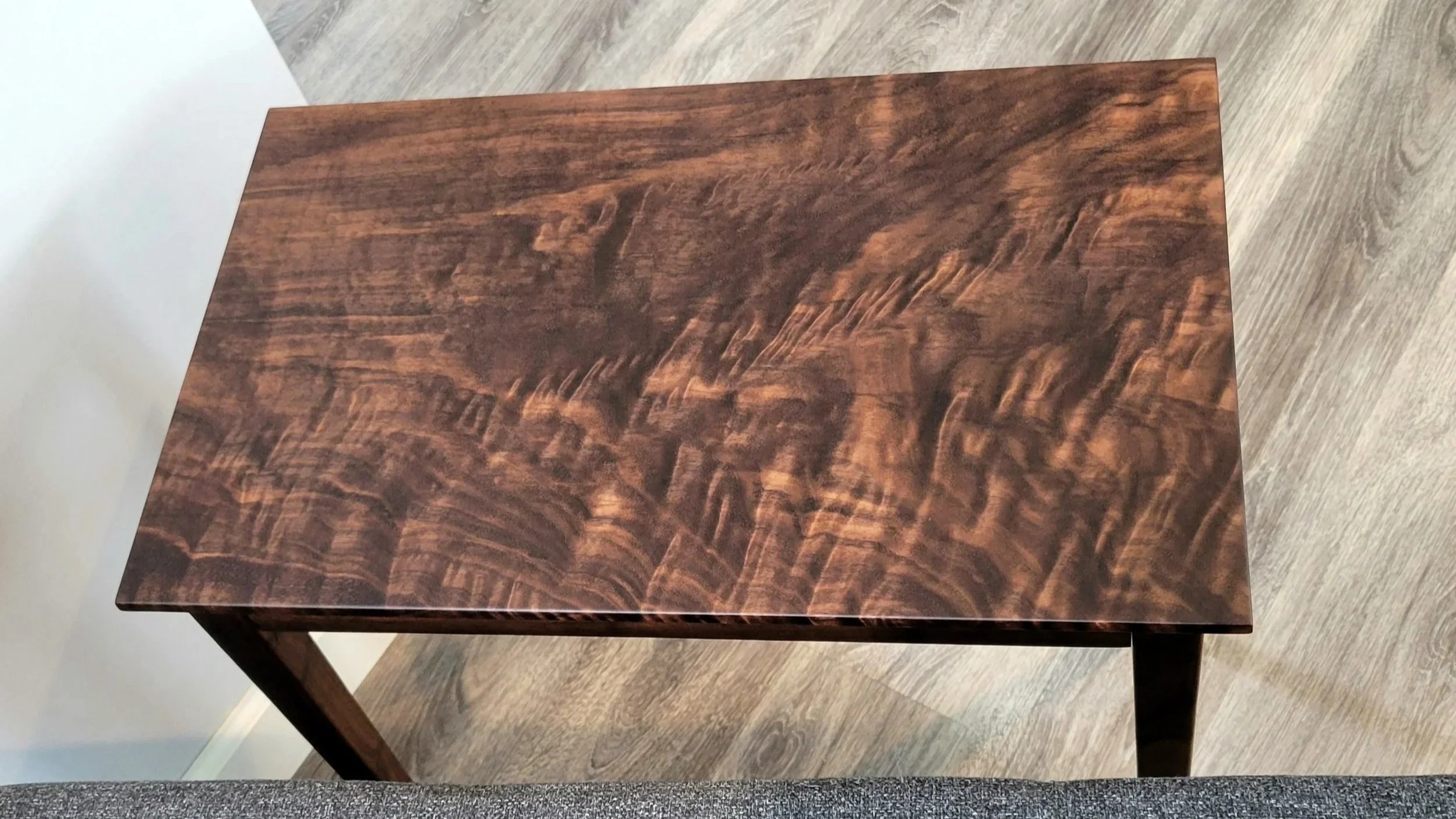 curly walnut end table