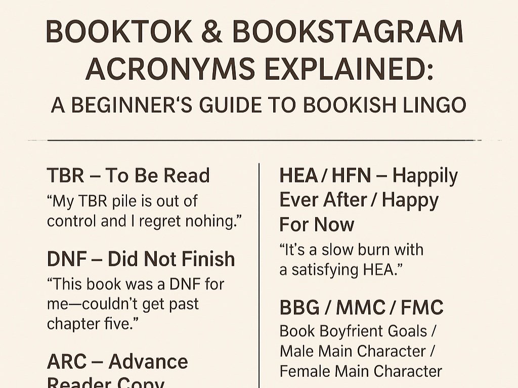 BookTok & Bookstagram Acronyms Explained: A Beginner’s Guide to Bookish Lingo