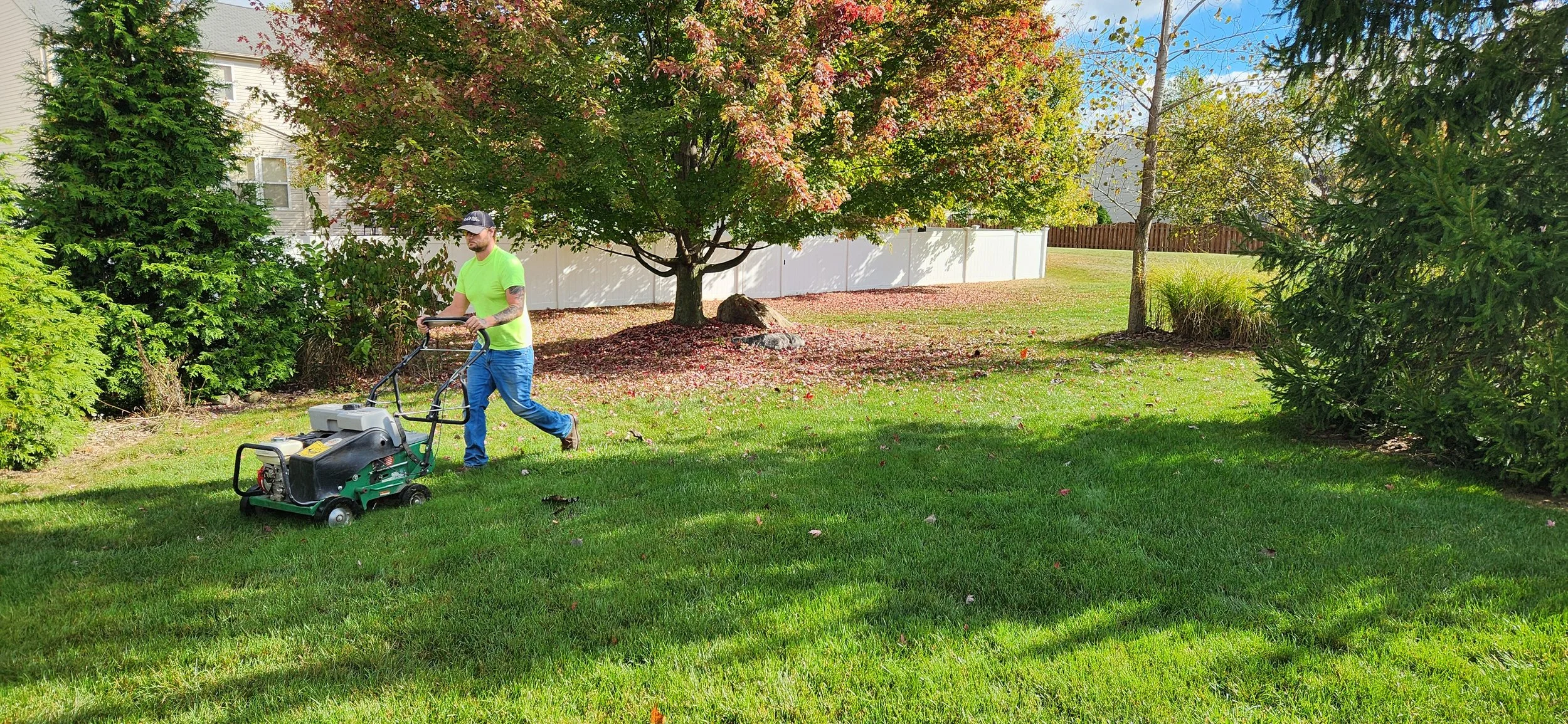King Cut performing specialty turf improvement work for an established customer