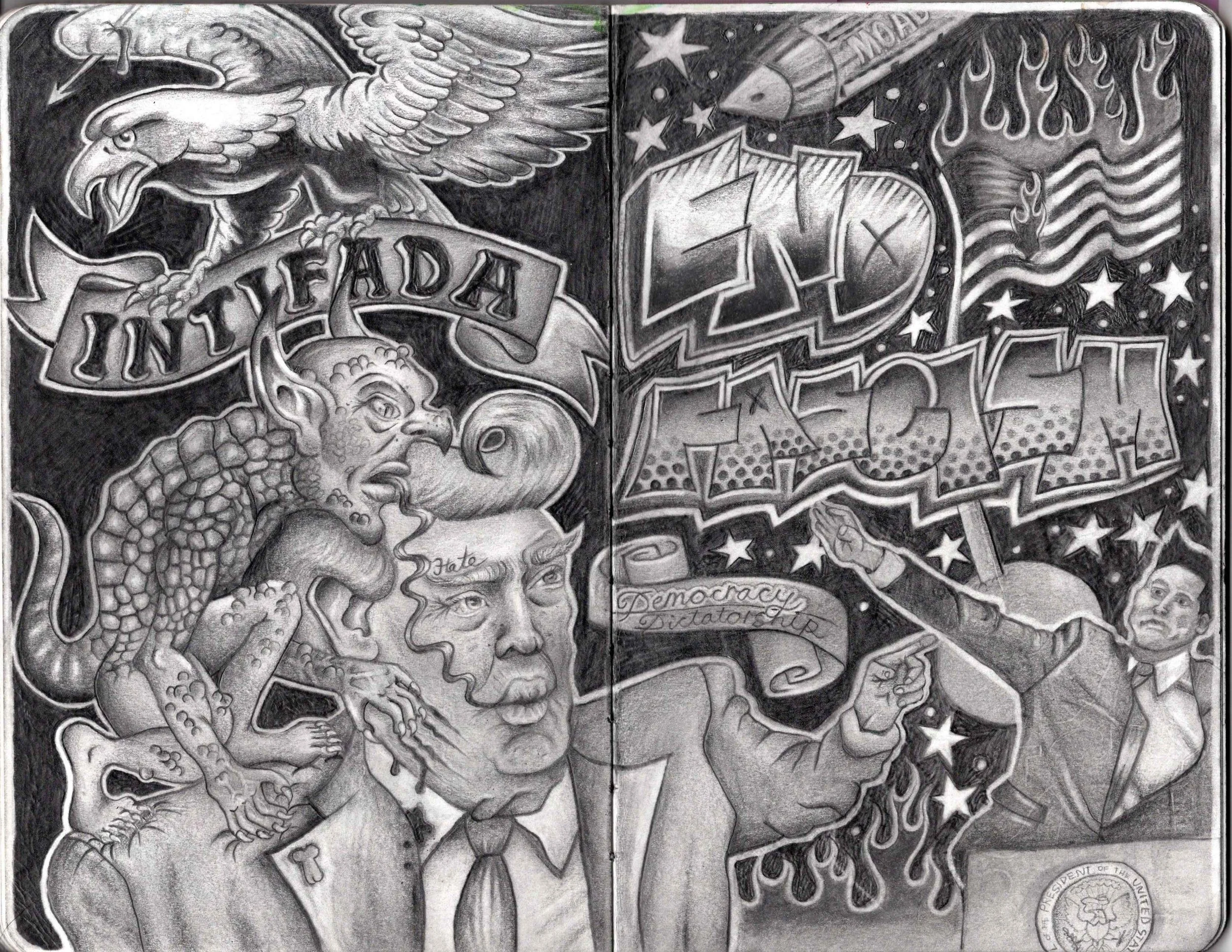 end facism print