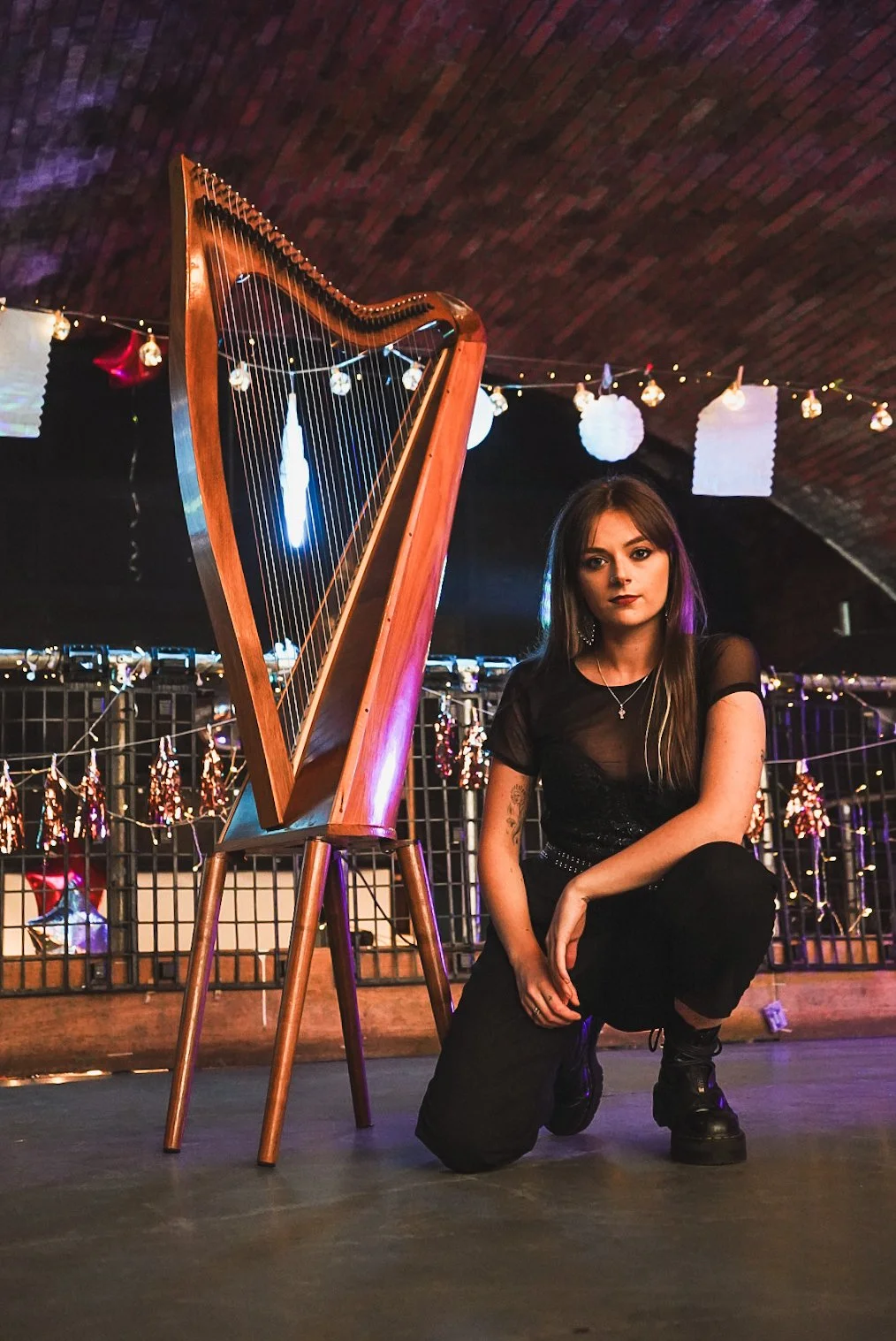 With the harp as her trusted companion, Dara Dubh pulls influences from the variety of musical styles that have surrounded her musical journey thus far... this creates a blend of genres all her own! 🎼

Challenging the idea of an instrument often ass