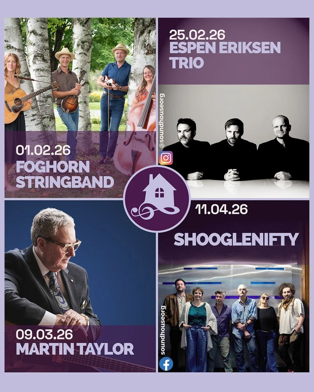 Happy new year folks - never too late to say it 🙌 - and never too early to start thinking about Spring when that means a new Soundhouse season of live music! We'll be returning to the @traversetheatre in February as the days gradually get longer, wi