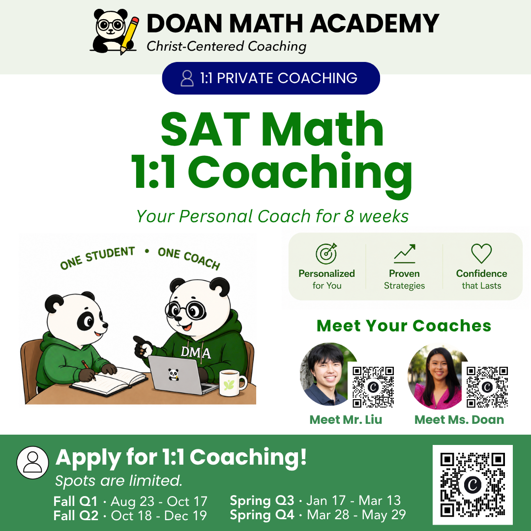 SAT Math Coaching (Fall Q1 - 8 weeks)