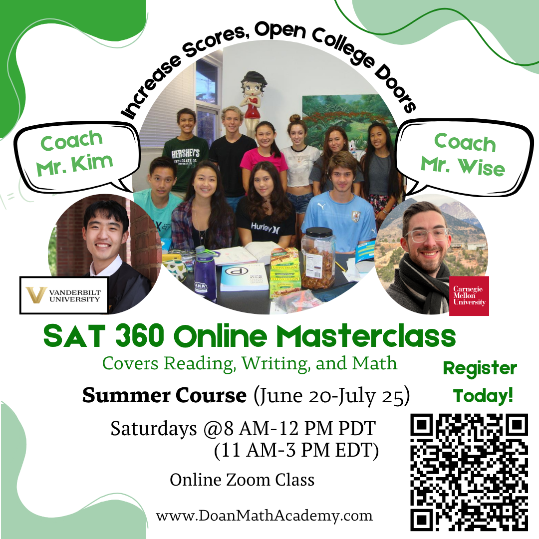 SAT 360 Online Masterclass (June 20 - July 25)