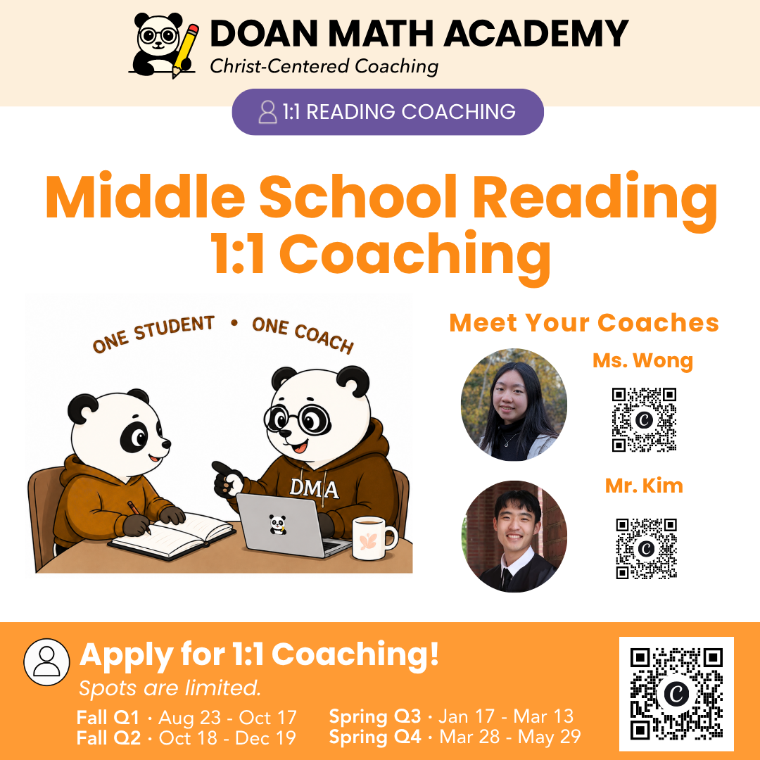 Middle School Reading Coaching (Fall Q1 - 8 Weeks)