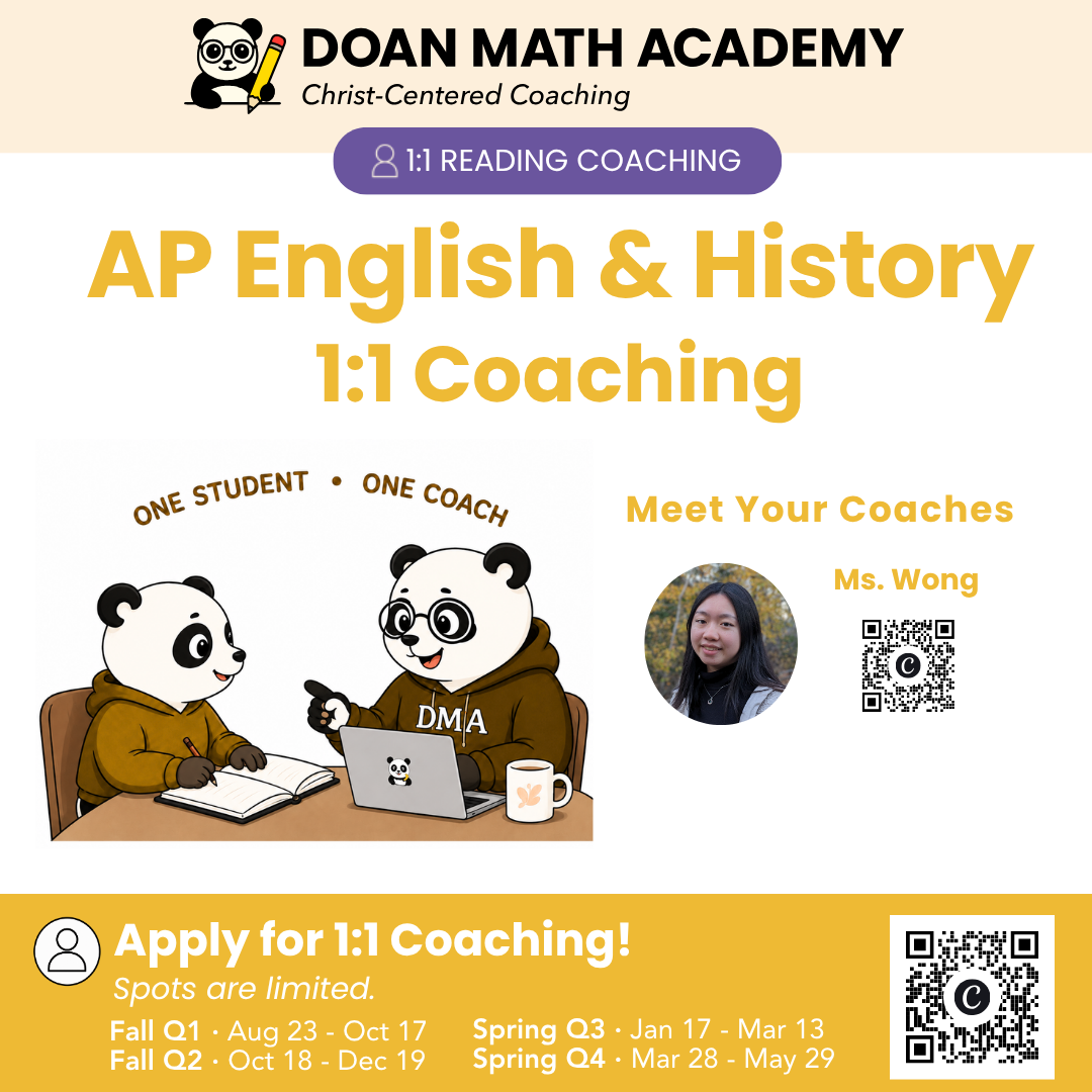 AP English & History Coaching (Fall Q1 - 8 Weeks)