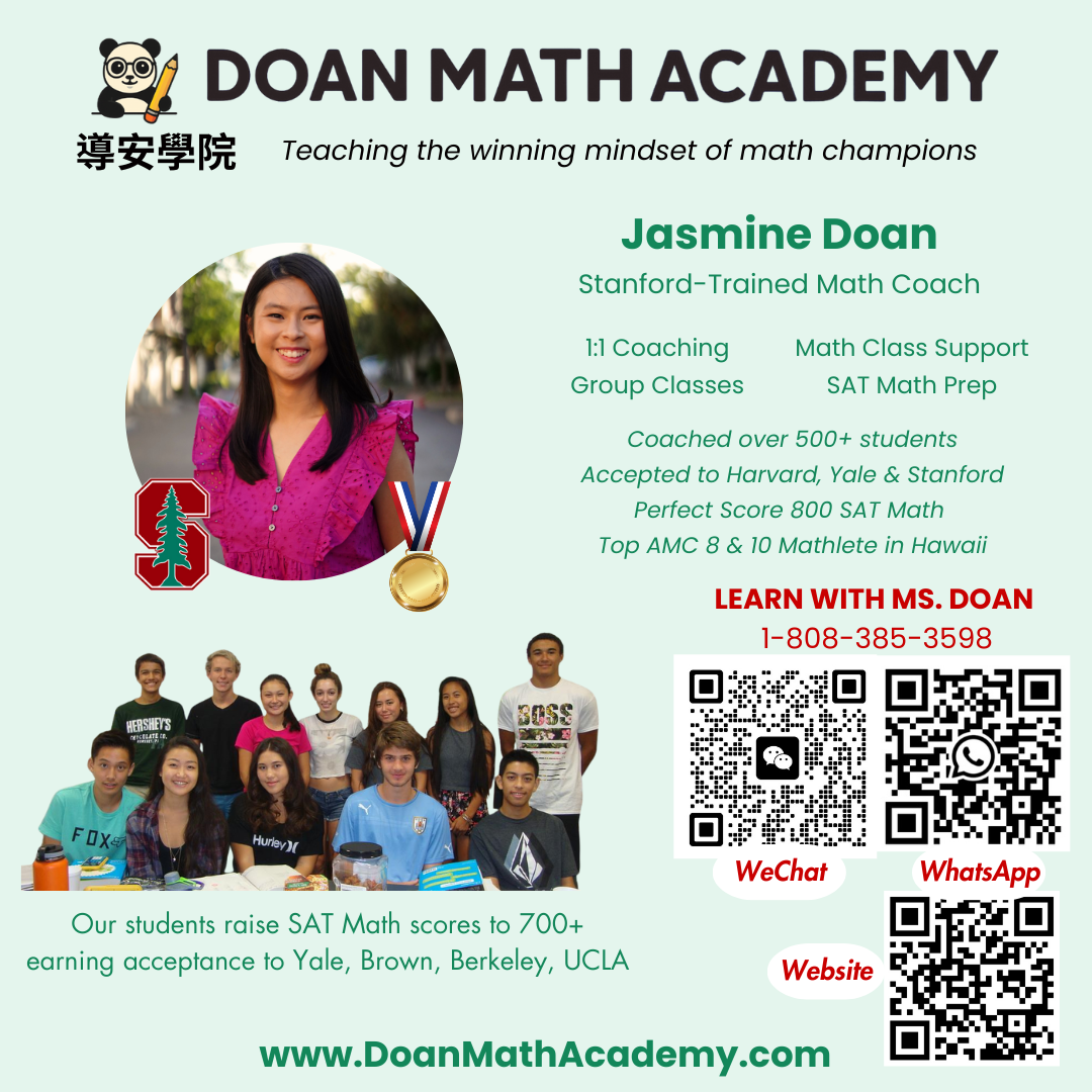 1:1 Weekly SAT Math Coaching (Gr 9-11)