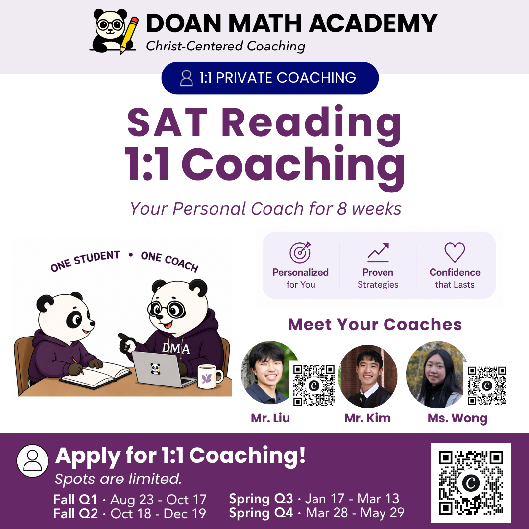 SAT Reading & Writing Coaching (Fall Q1 - 8 weeks)