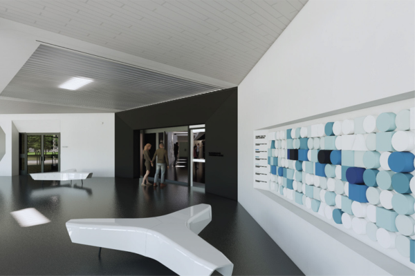 Rendering of WJ Henderson Recreation Centre Atrium