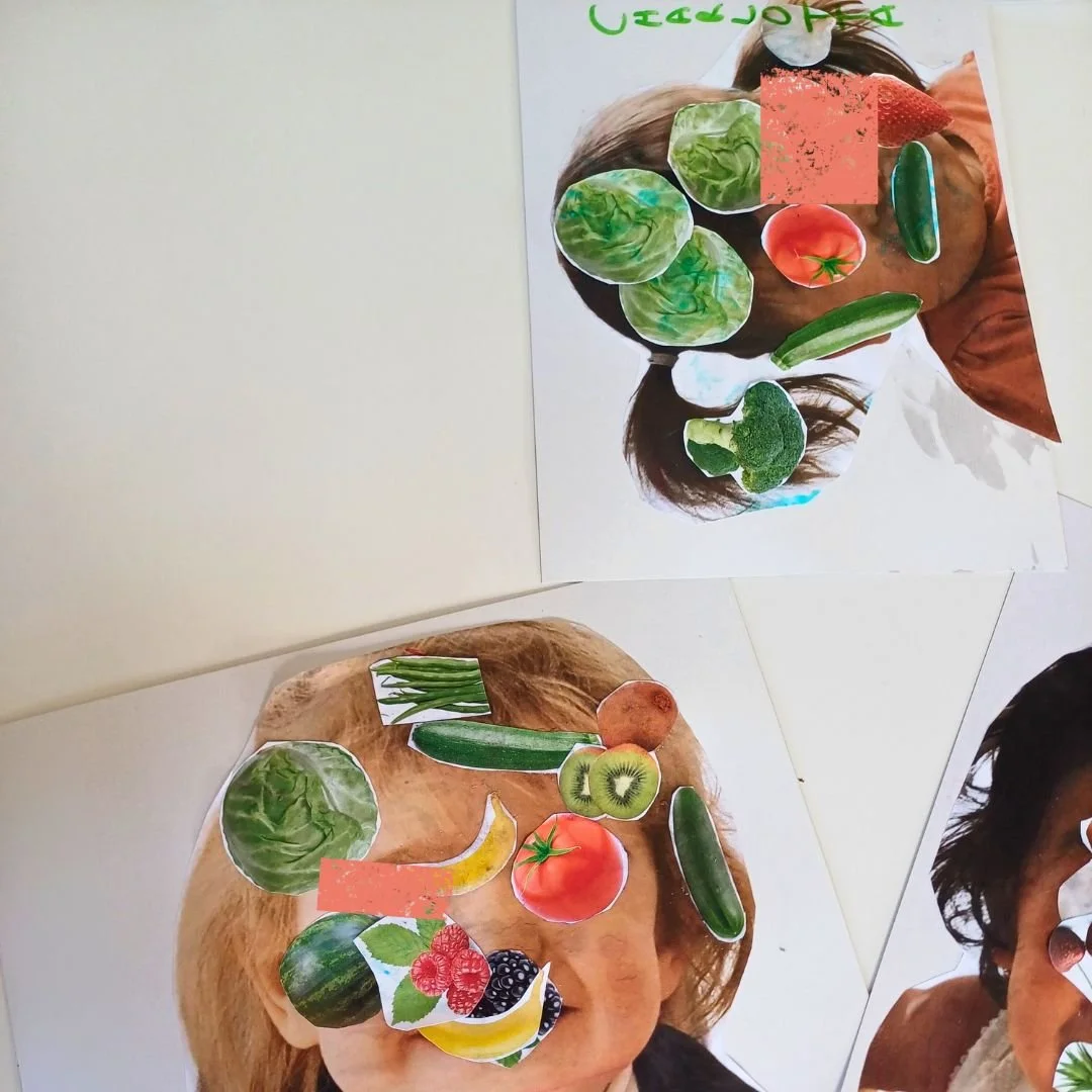 Activité artistique inspirée d’Arcimboldo à la crèche Les Mousquetaires