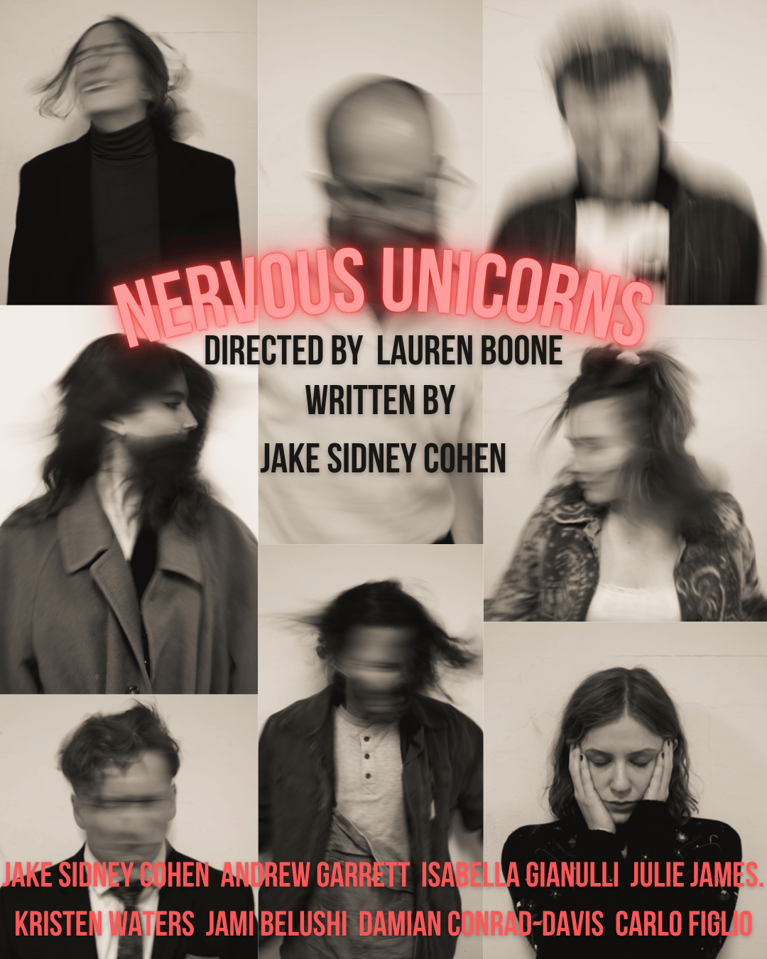 Nervous Unicorns: Play.
A new play about a group of recovering addicts who convene at an intensive outpatient program and find themselves up against dark supernatural forces.