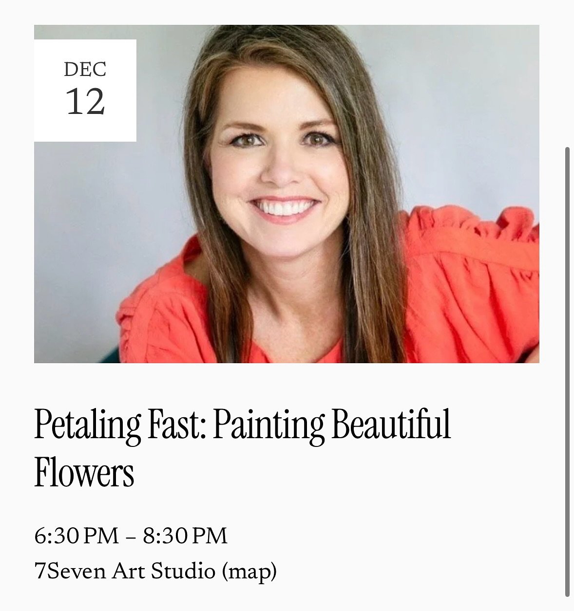 Texas, get ready for a creative boost! Tarah Spratt is heading to town on Dec. 12 & 13 to lead two inspiring art classes at 7Seven Art Studio! Join her and unlock your artistic potential in a fun and supportive environment. Limited spots availabl