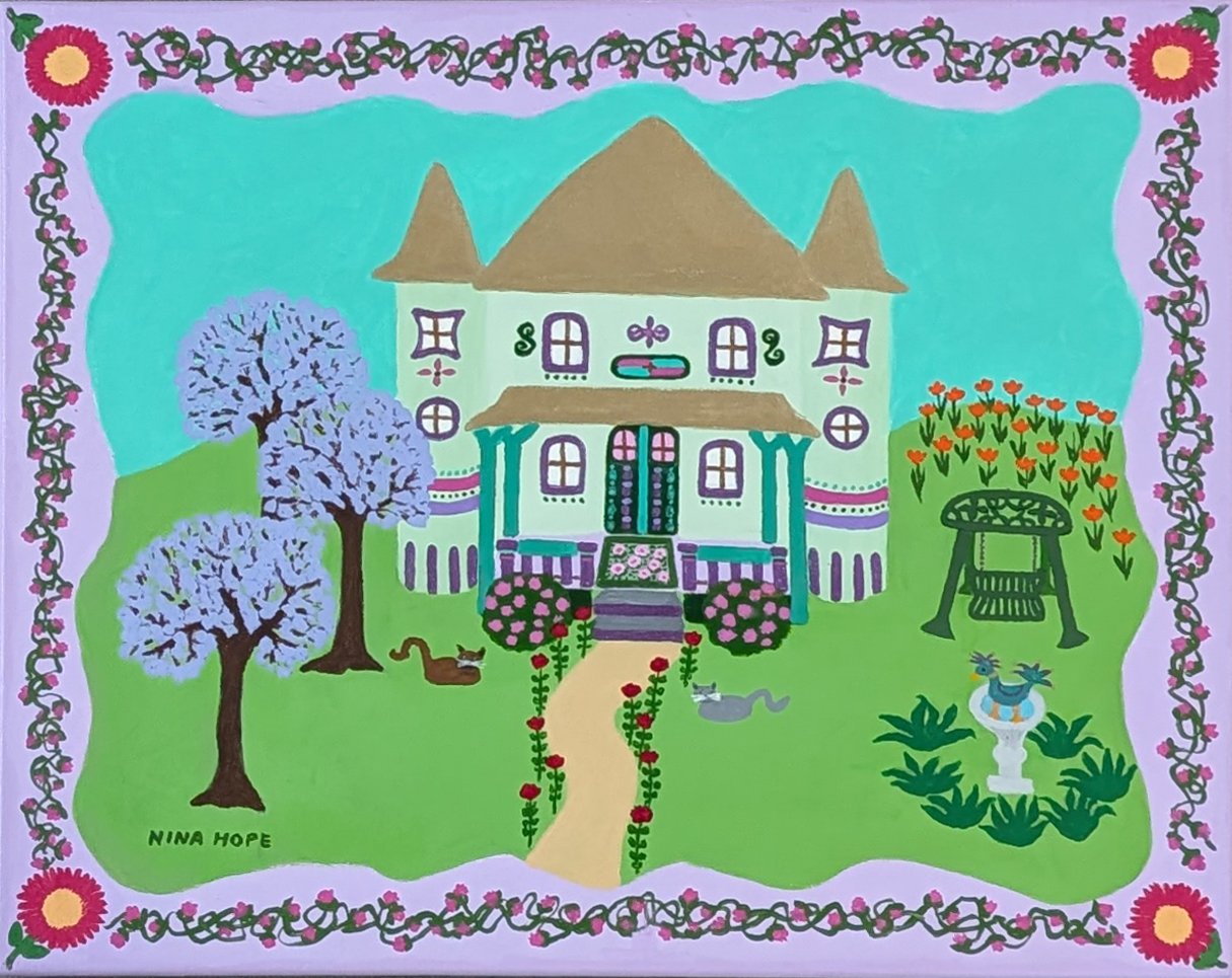 Springtime, 20" x 16", unframed, all edges painted, $500 plus shipping