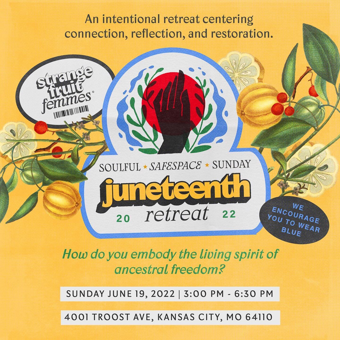 Honor Juneteenth with us this year, for a day of intentional retreat centering connection, reflection, and restoration. This special Juneteenth Edition of Soulful SafeSpace Sunday will be dedicated to the spirit of the living embodiment of - Ancestra