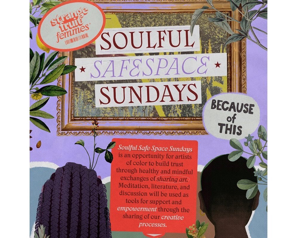 Excited to be sharing space with artists, @cesarstudioarts and @sabiaprojects for our next Soulful SafeSpace Sunday on June 13th, 3-5pm CST!! 
(Link under bio)

Soulful SafeSpace Sunday was created as a space for Black, Brown, and Indigenous artists 