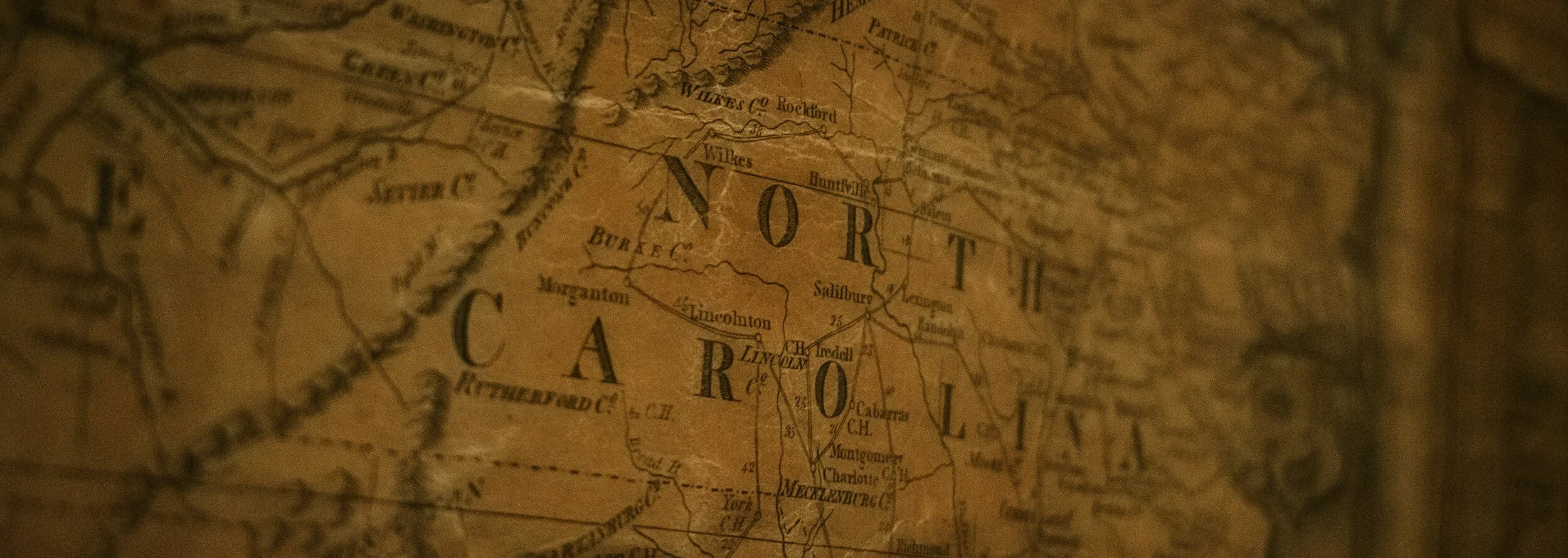 Old map of North Carolina