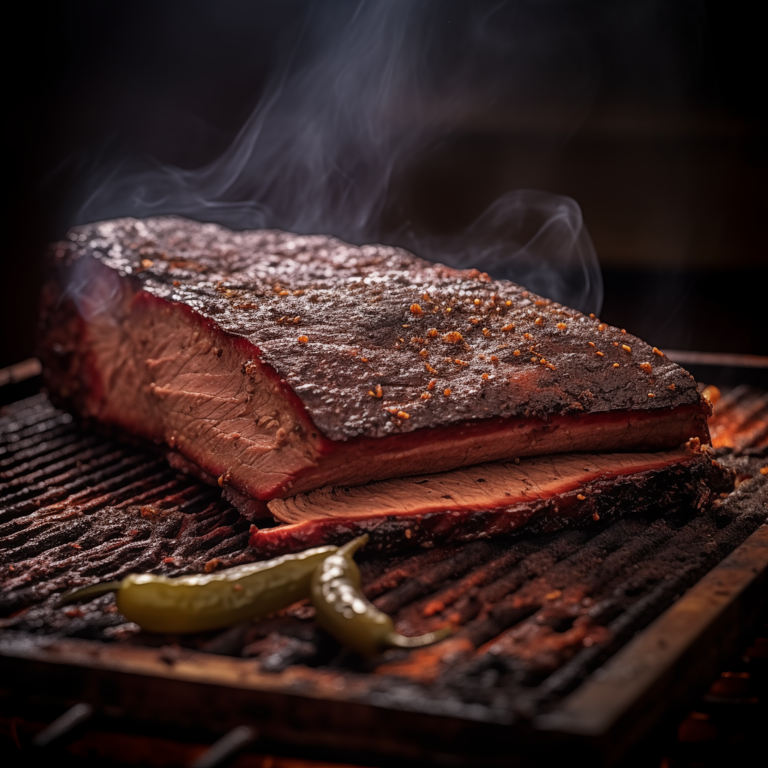 BBQ Smoked brisket low and slow cooked