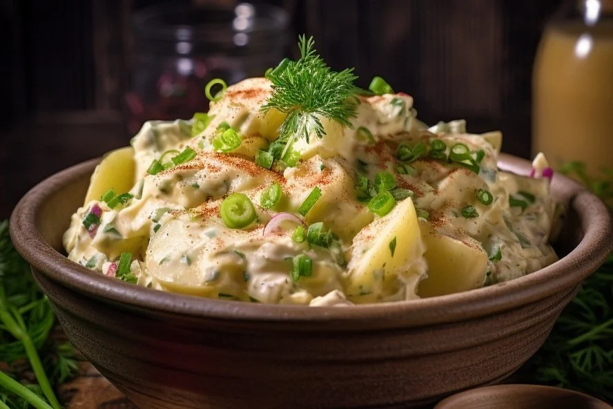 BBQ Texas sides creamy potato salad