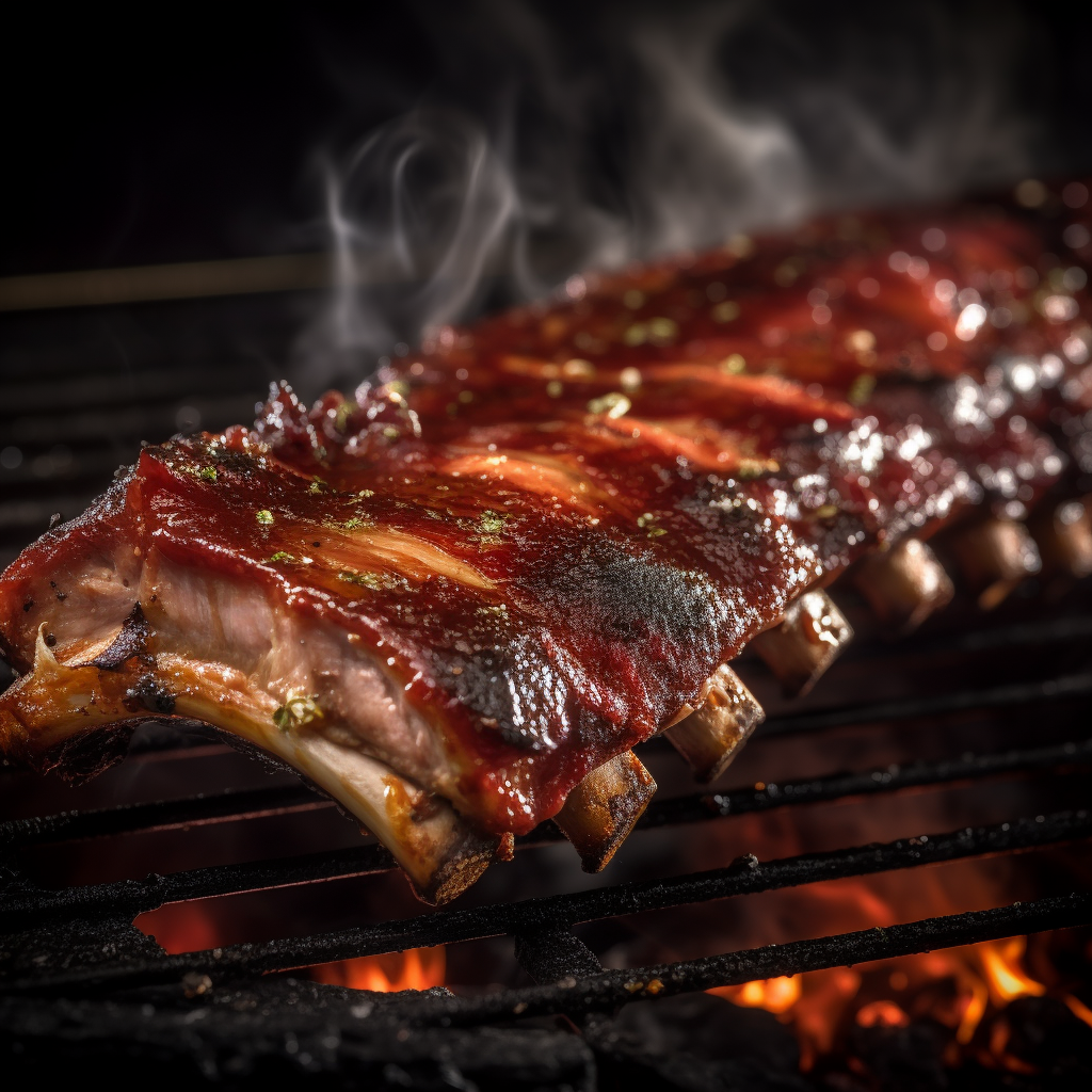 BBQ Smoked pork ribs low and slow