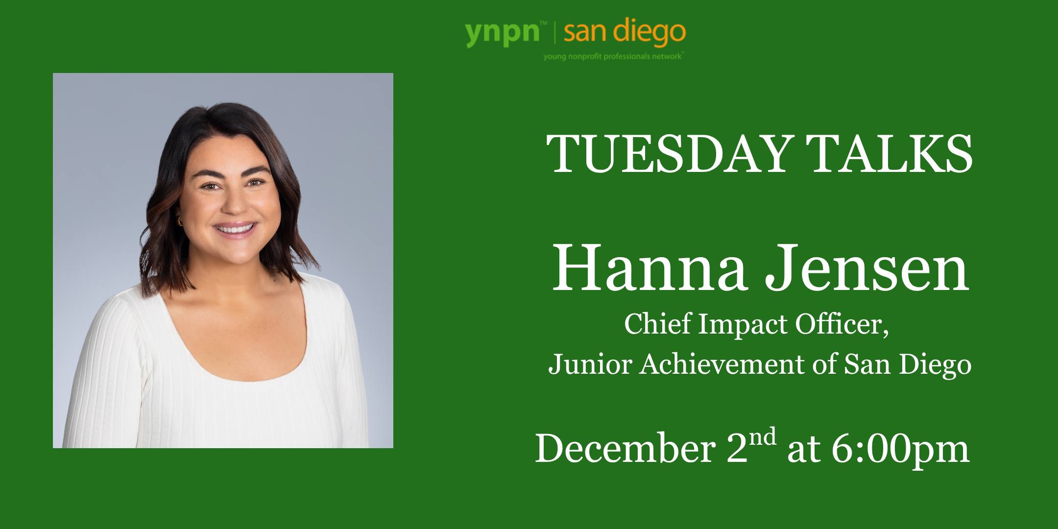 In-person Tuesday Talk