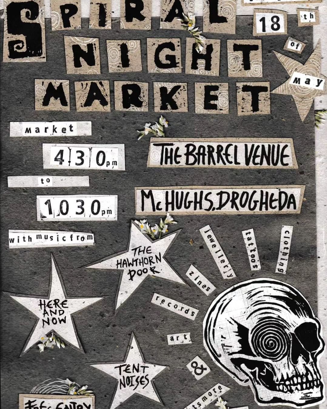 This Saturday evening pop down to the cool kids and see us trading at the @spiral_nights in @mchughs_venue 4.30 til 10.30 ❤️❤️