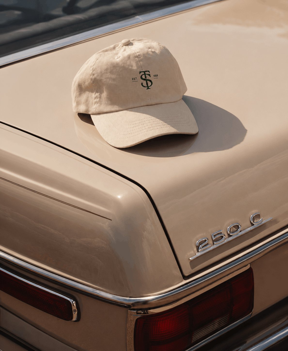 AI-designed embroidered cap for The Seabrook, highlighting a luxury country club logo, premium merchandise design, and Palm Beach-inspired hospitality branding.
