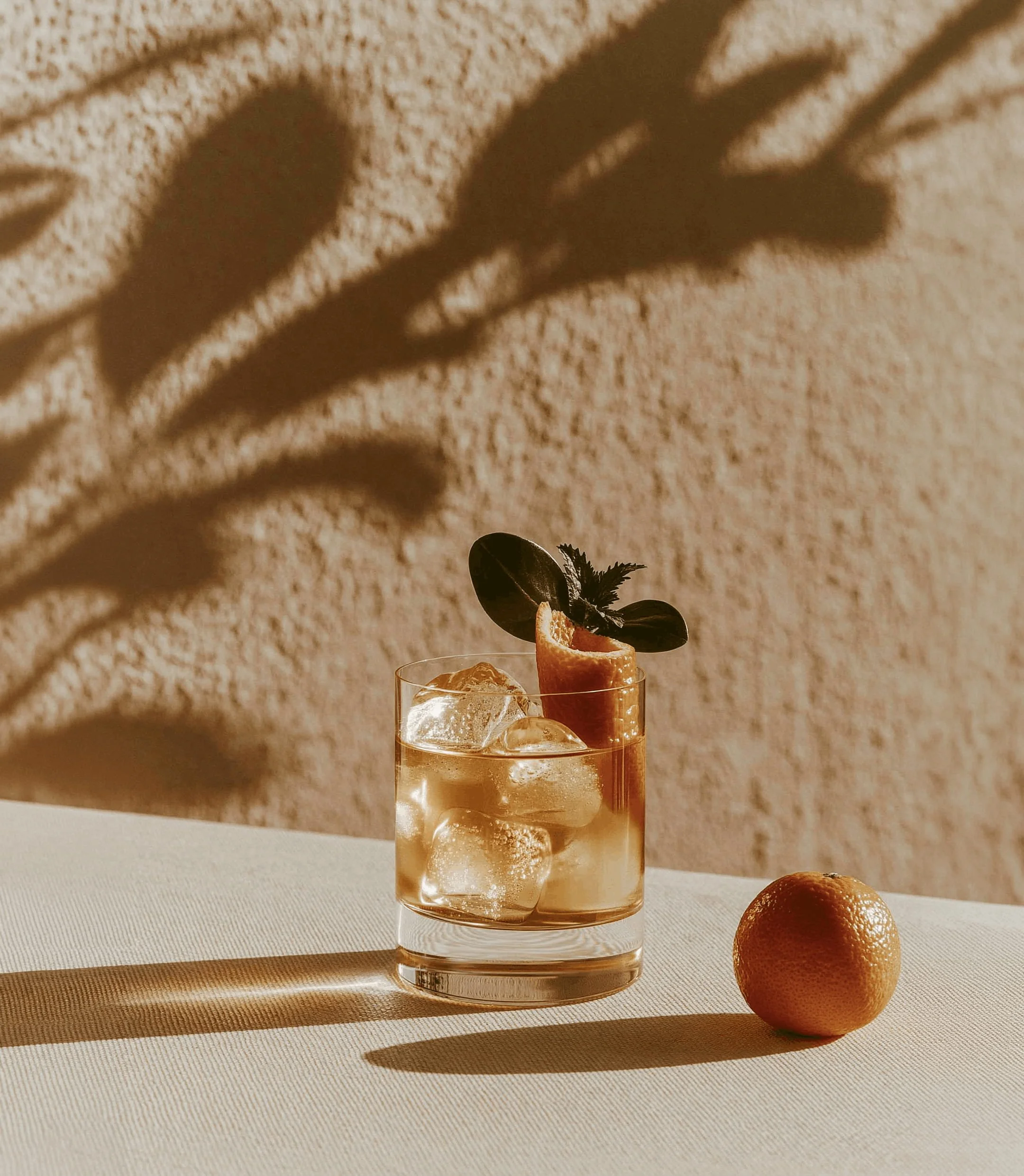 AI-designed hospitality campaign image showcasing luxury lifestyle photography, cocktail styling, and Palm Beach-inspired creative direction for The Seabrook brand.