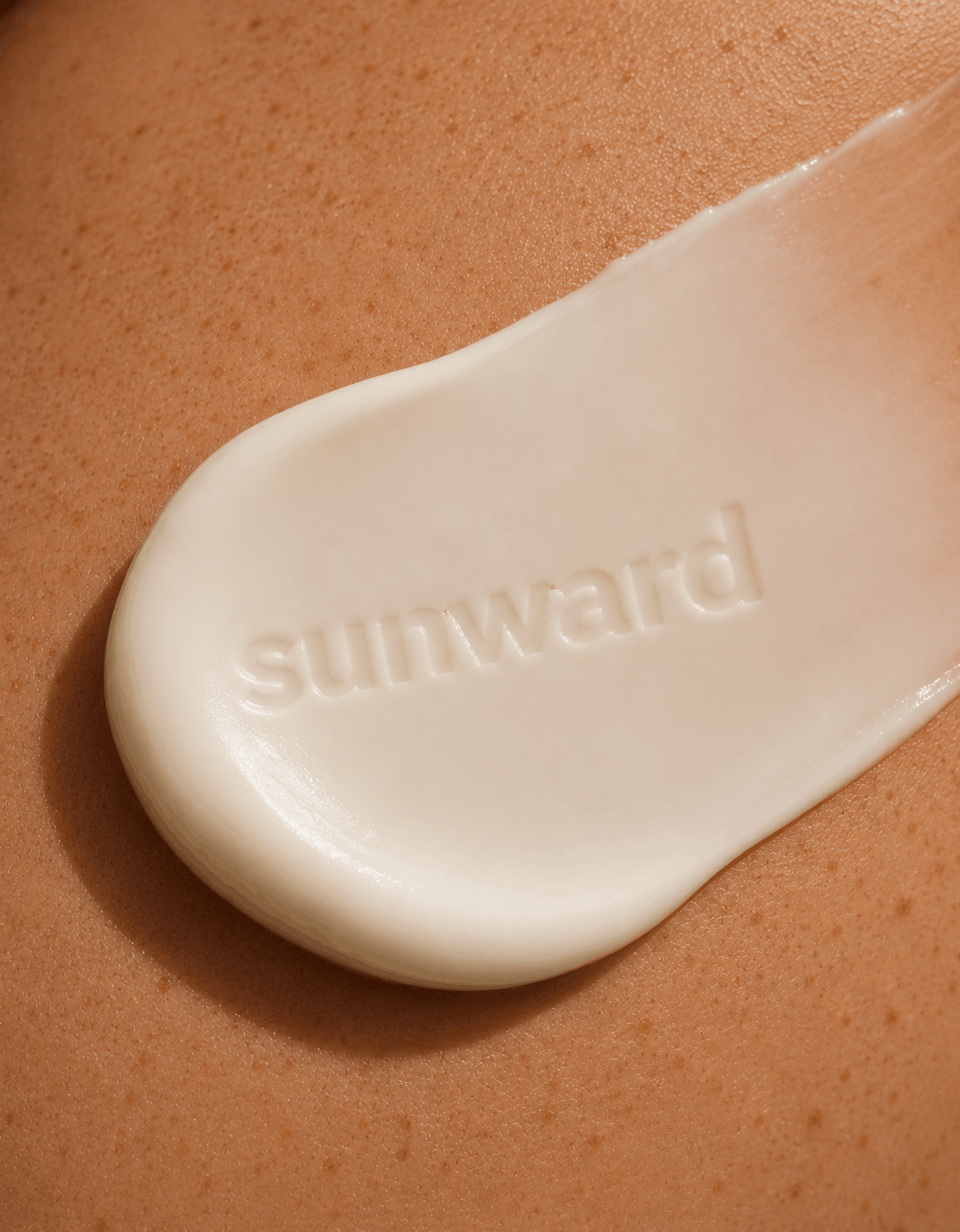 AI-generated skincare texture photography featuring premium sunscreen cream applied to skin for a beauty branding concept.