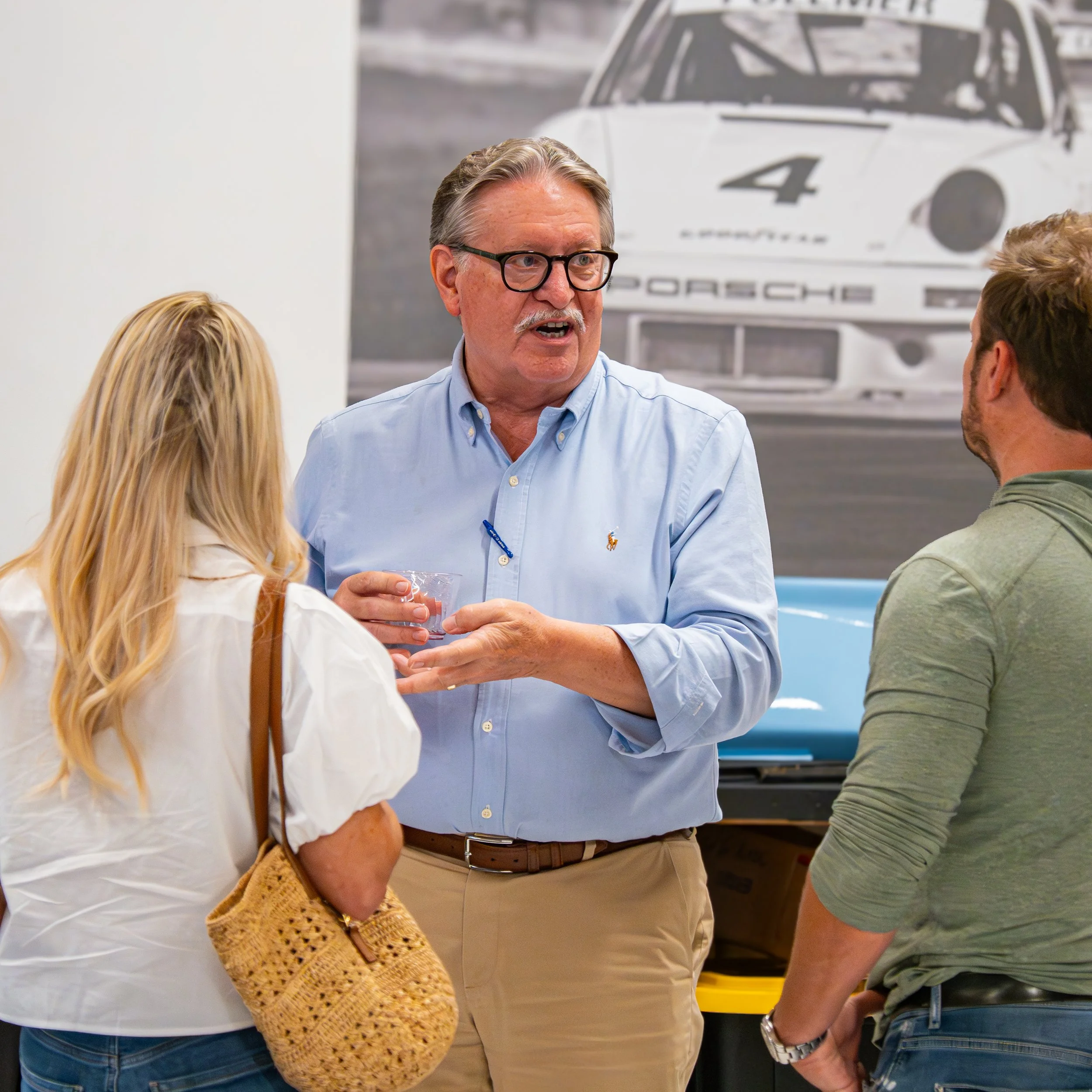 Networking at a gallery event
