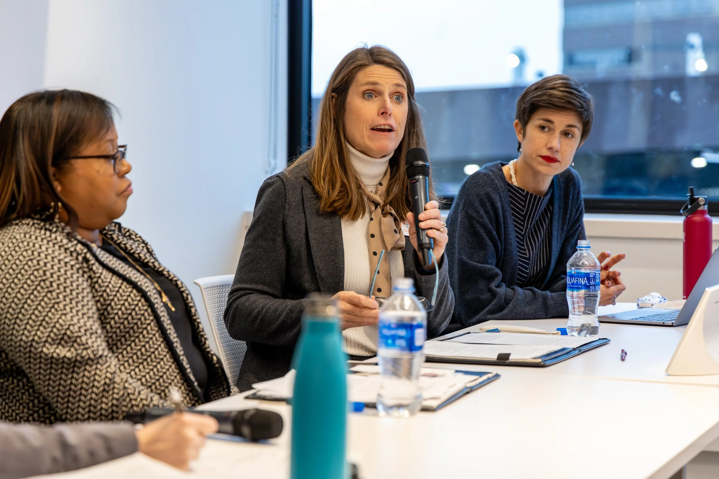 Panel discussion in conference room