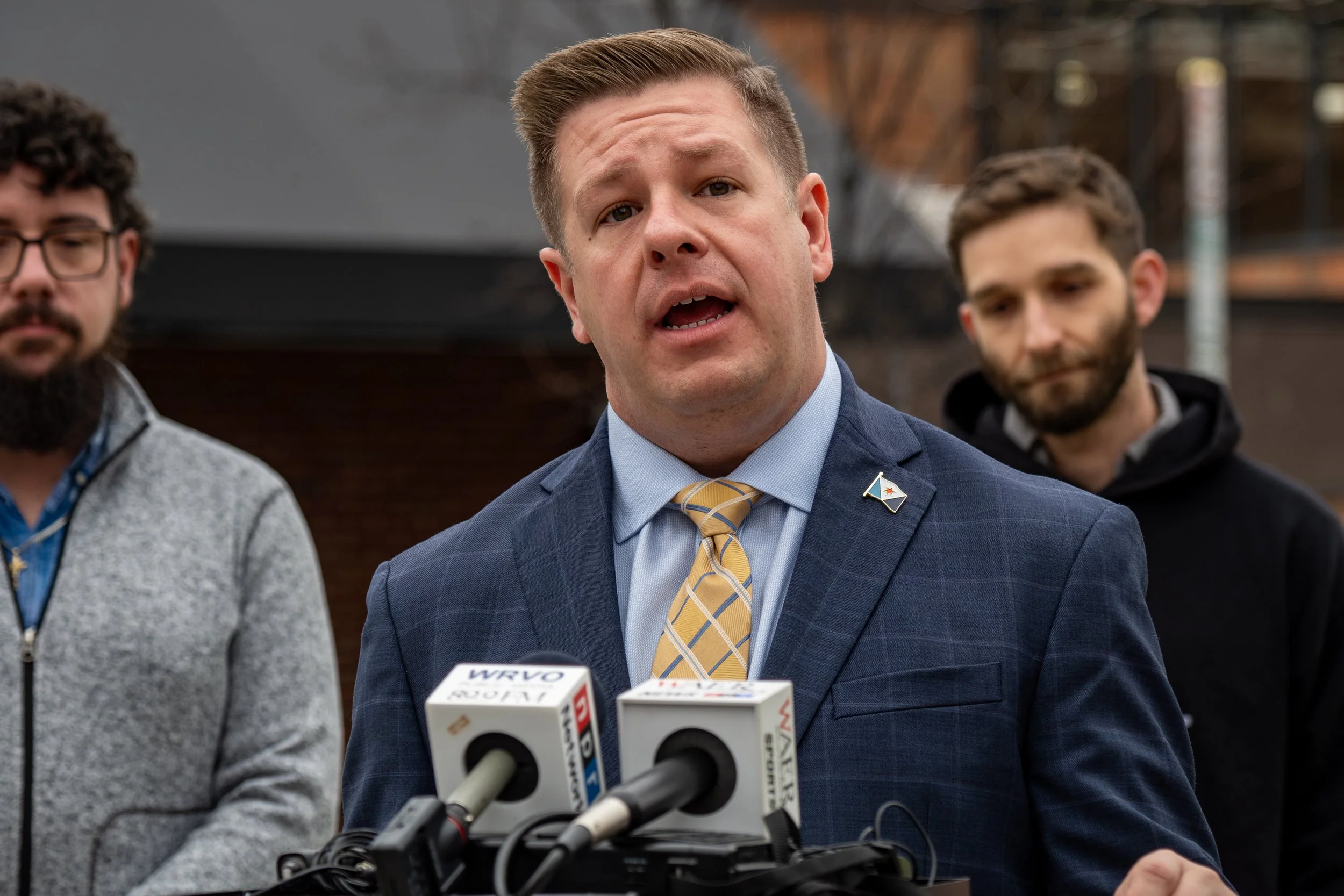Press conference in downtown Syracuse
