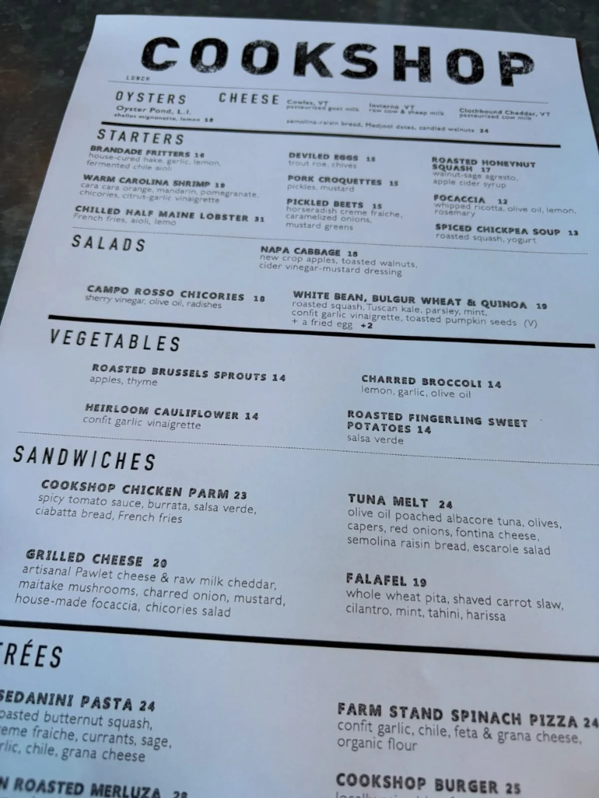 Well, that&rsquo;s a treat! Stop in for a seat at the bar and there&rsquo;s Pawlet on the menu at @cookshopnyc 

#grilledcheese #artisancheese #vermontcheese