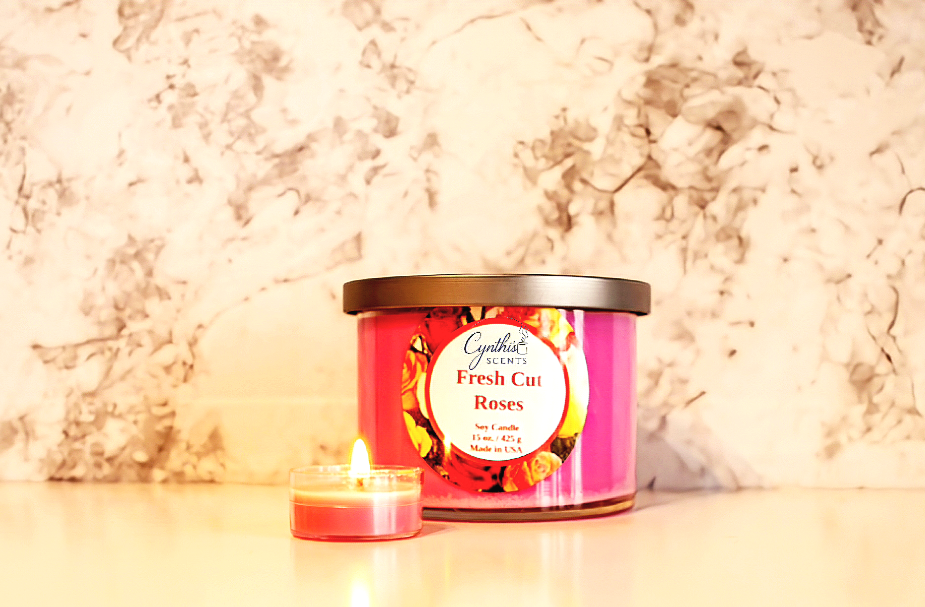 Fresh Cut Roses 15 oz. Soy Candle 