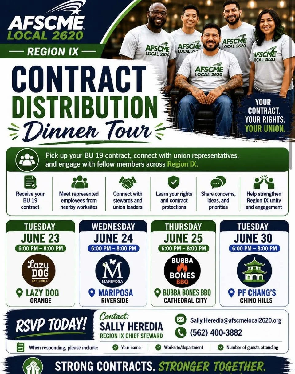 Region IX (Inland Empire) - Dinner Contract Tour