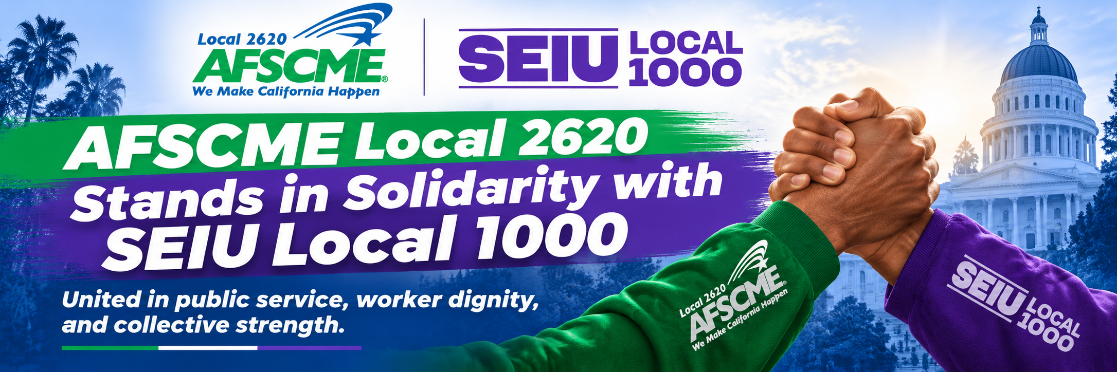 AFSCME Local 2620 Stands in Solidarity with SEIU Local 1000