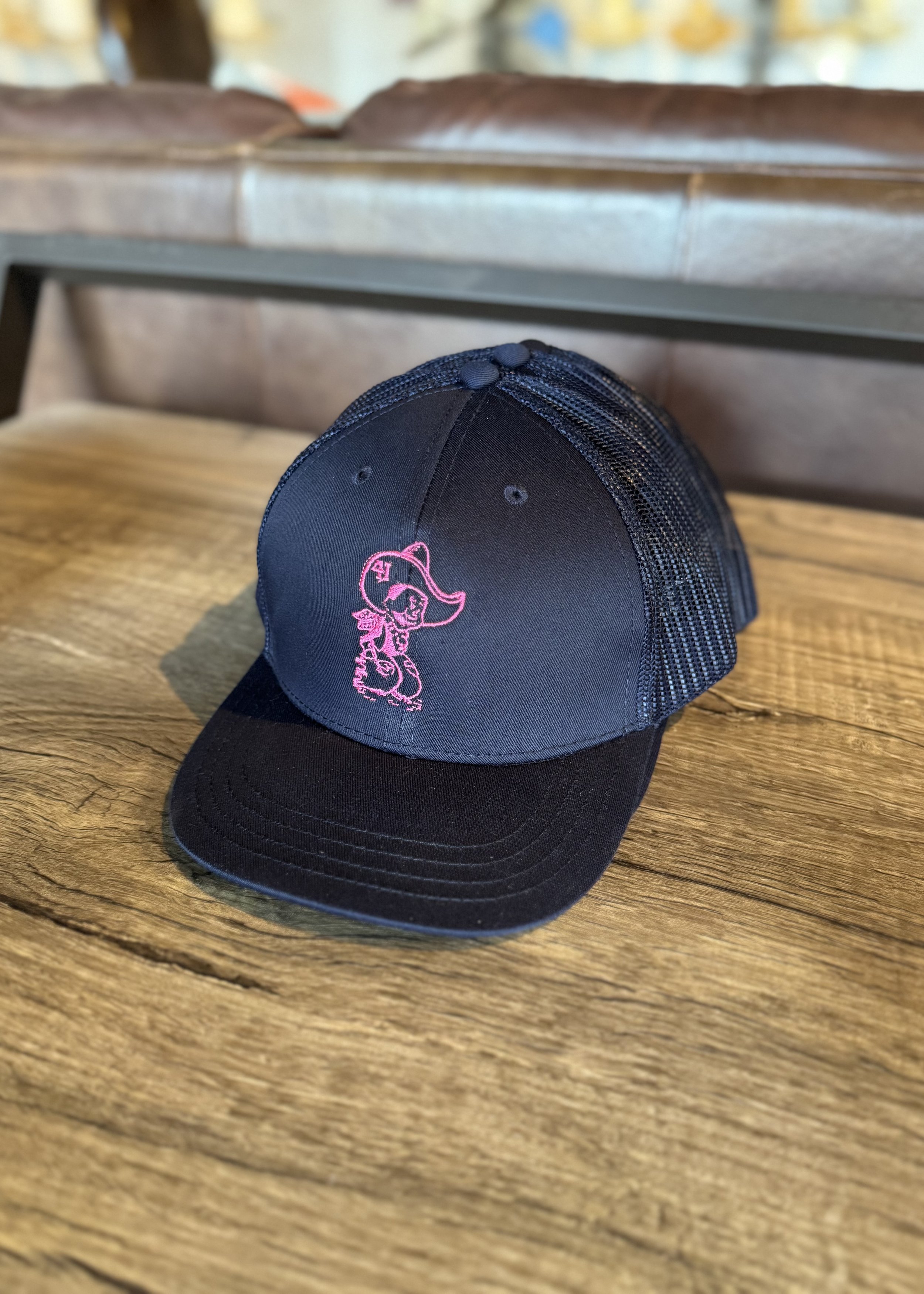 Navy Youth Classic Cap - Pink