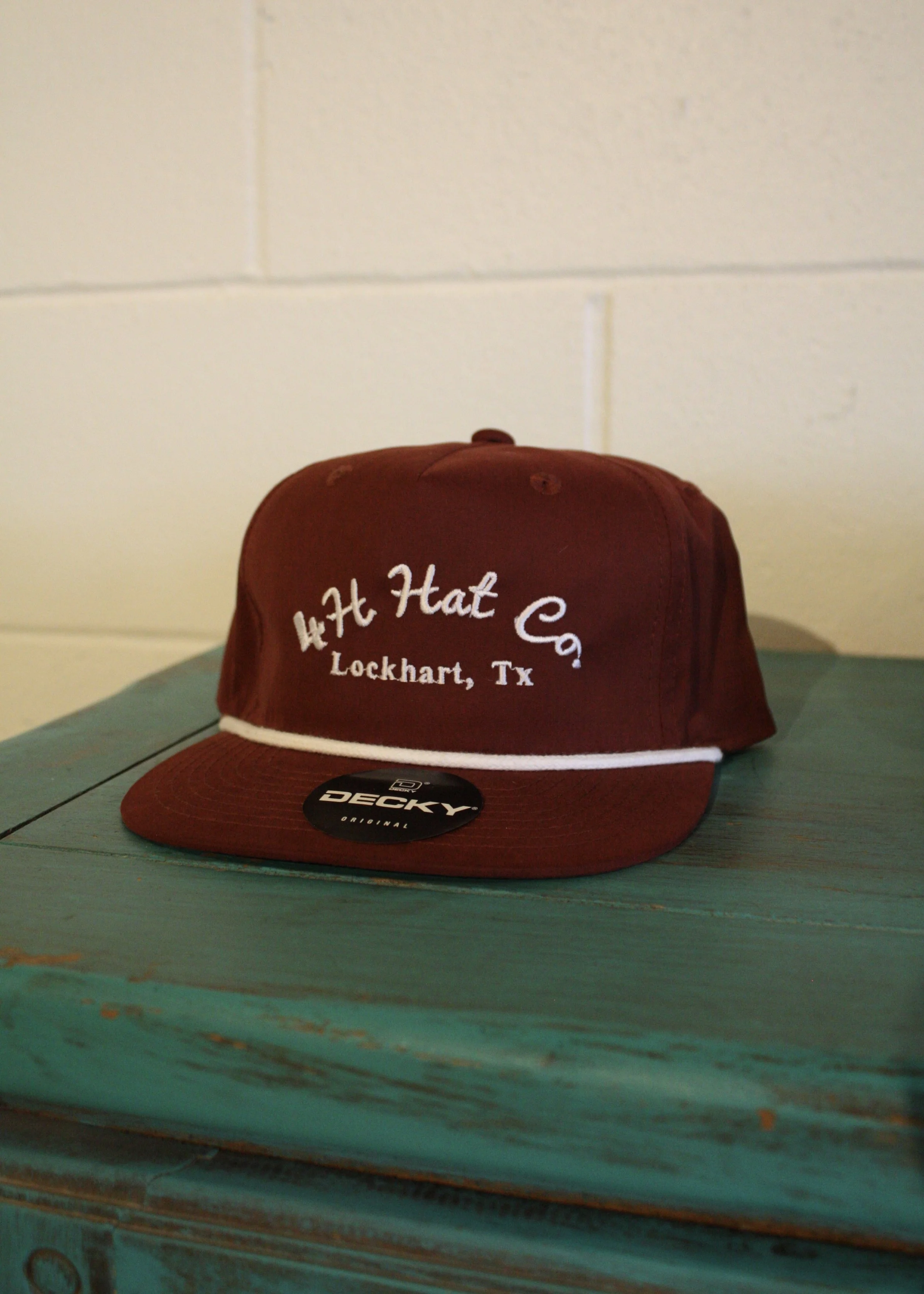 Burgundy Rope Cap