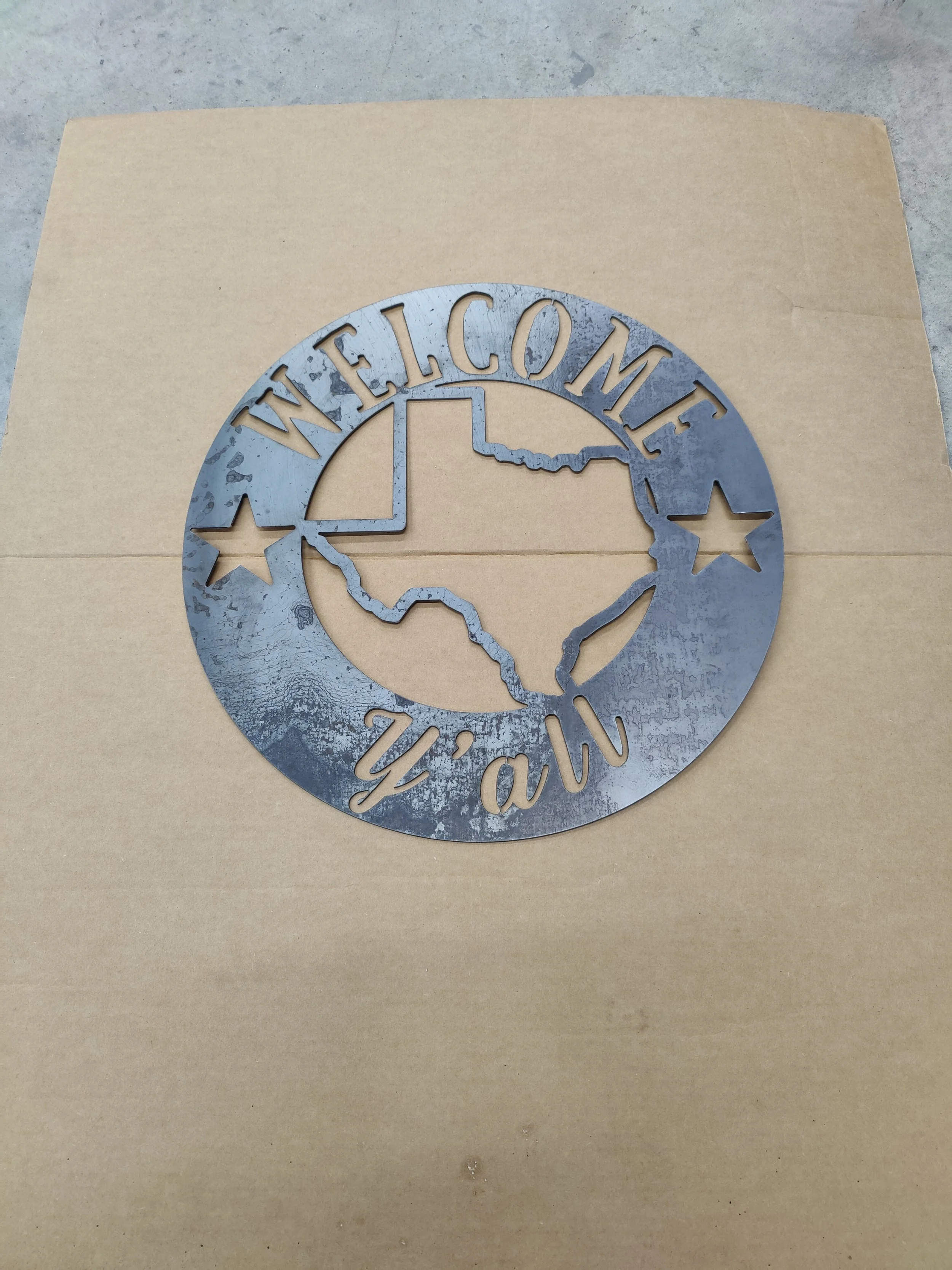 Texas Style Welcome Sign