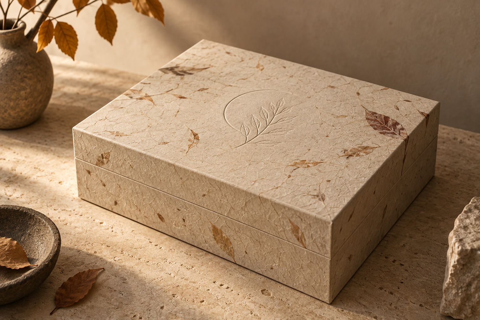 Eska Leaf Turns Fallen Leaves into a Packaging Surface