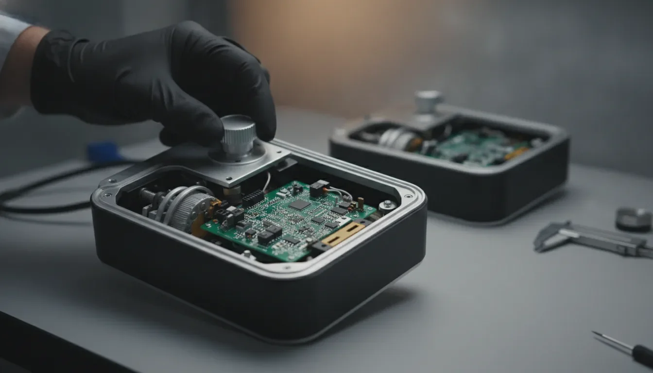 Medical equipment design prototype with electronics and enclosure components