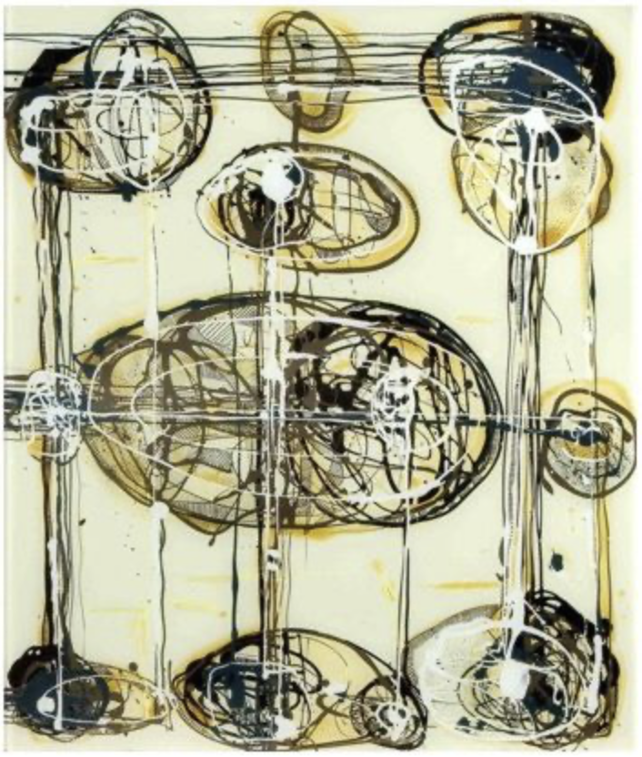 Paint on glass
36 x 40 in