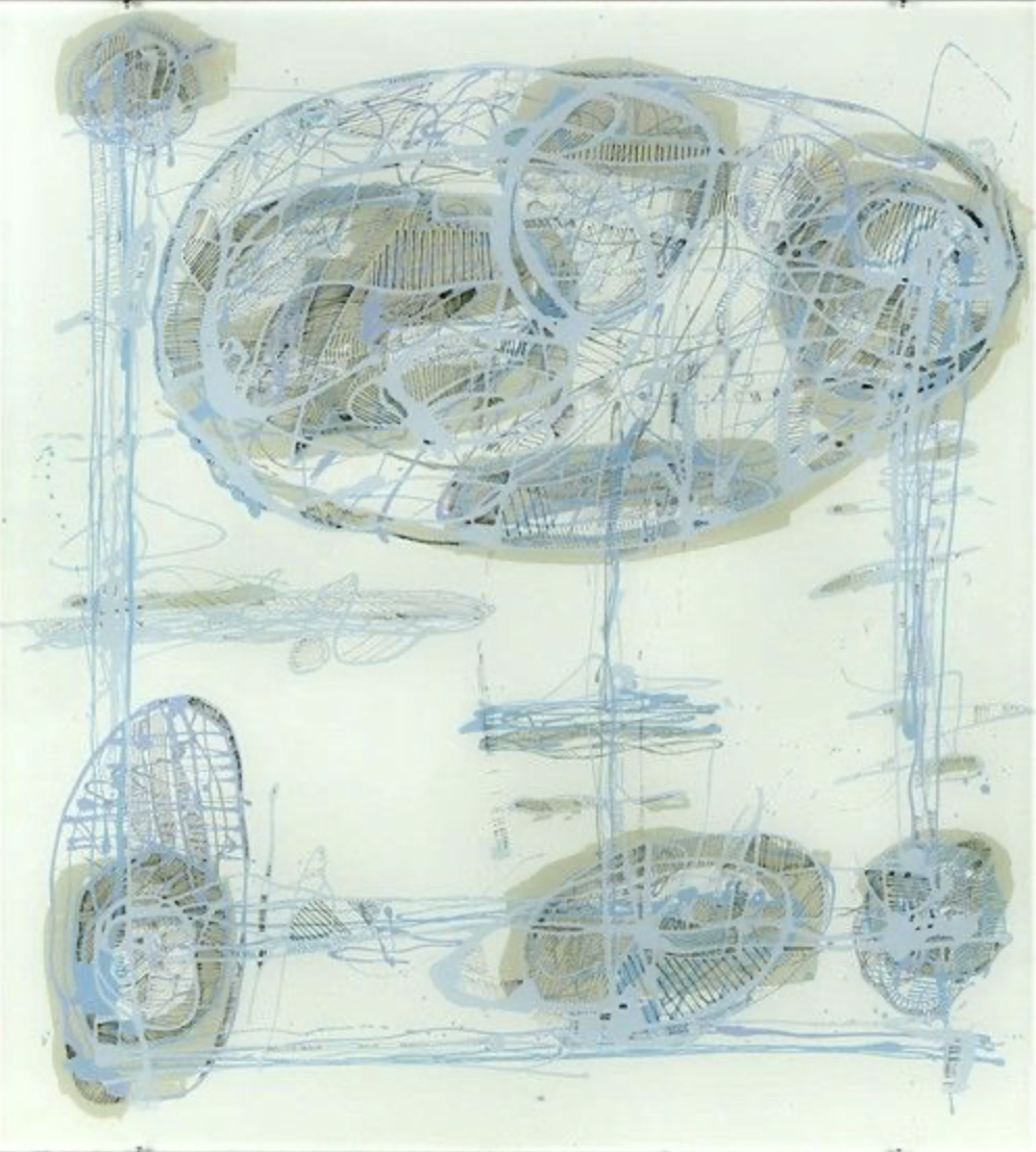 Paint on glass
34.5 x 41 in