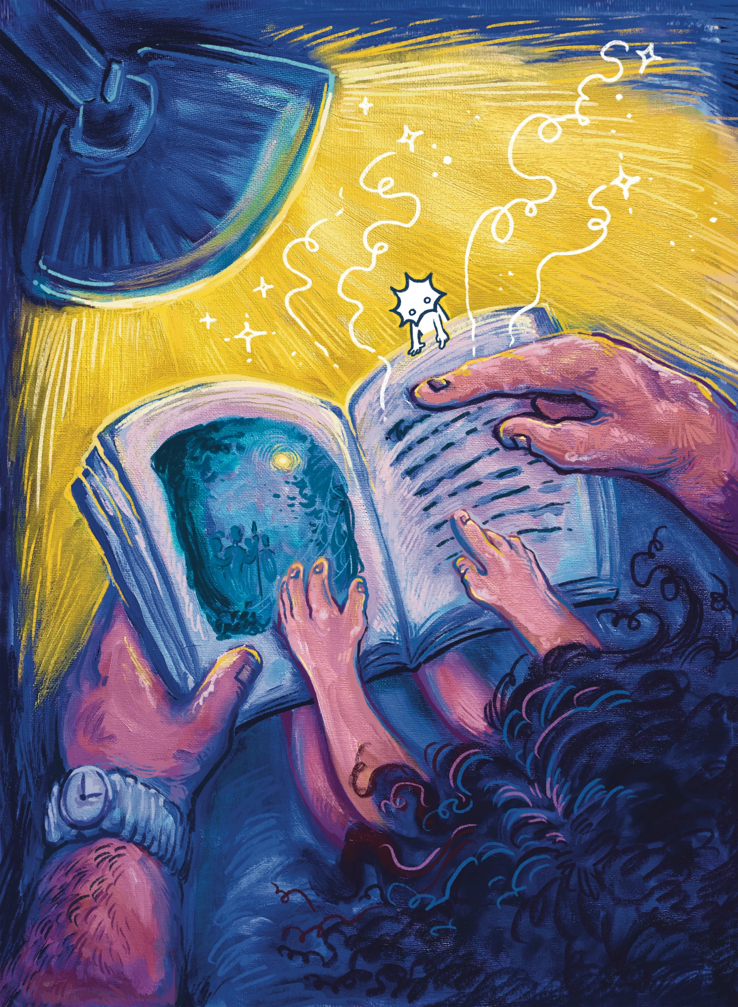 Father Who Gave Me Words, Digital + Oil