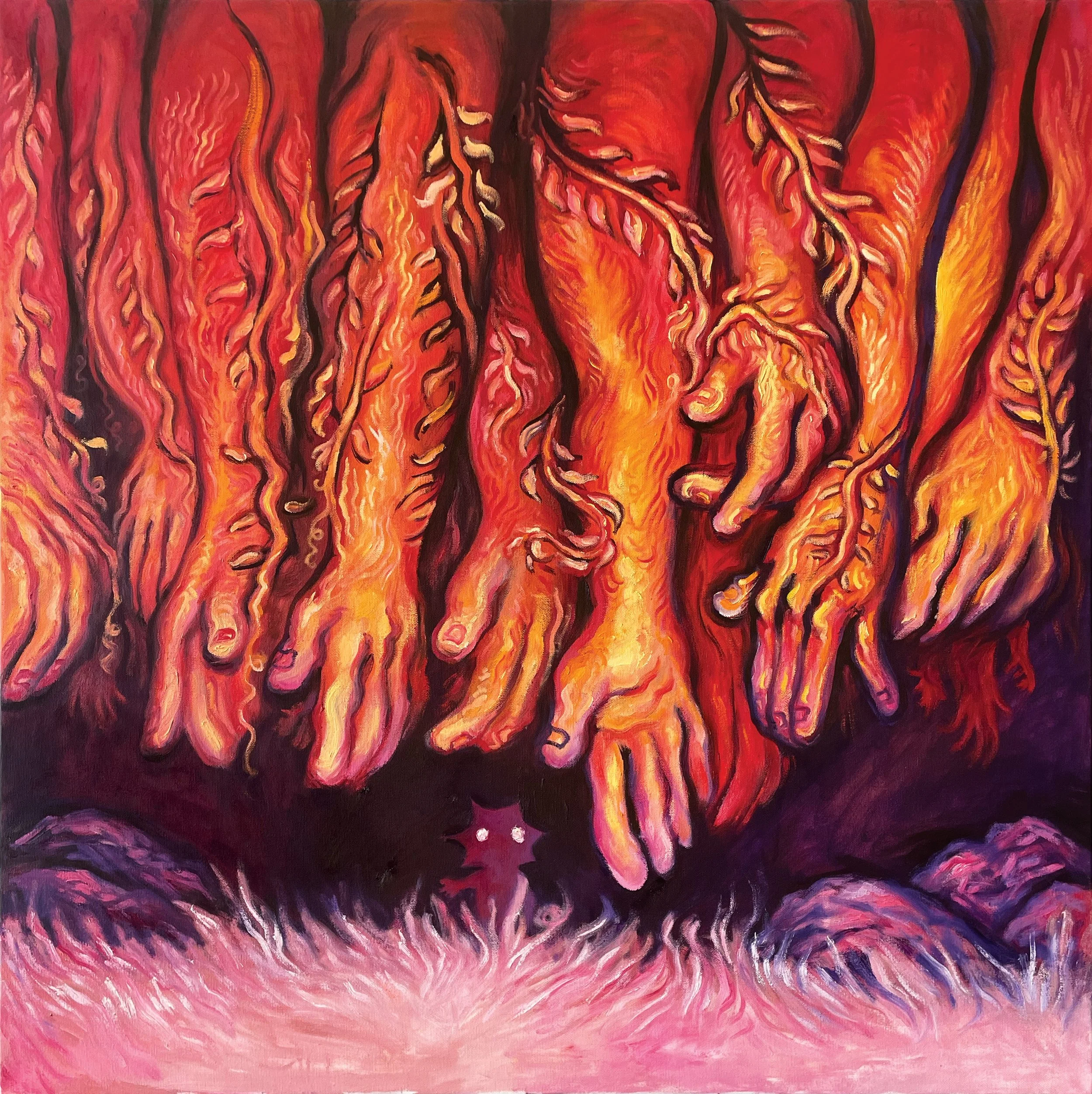 With His Hands As Vines, 36 x 36"